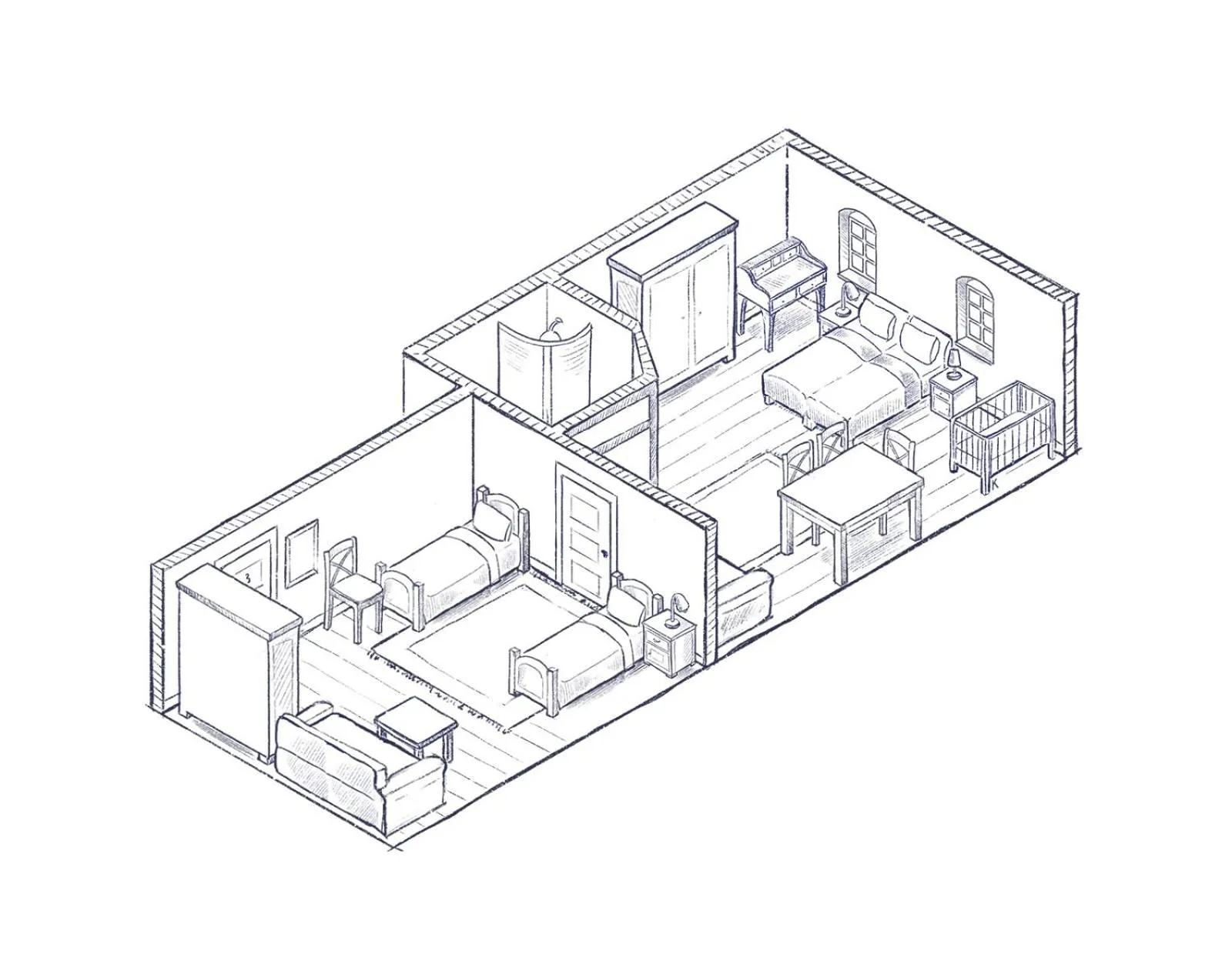 Floor plan in Villa Greta
