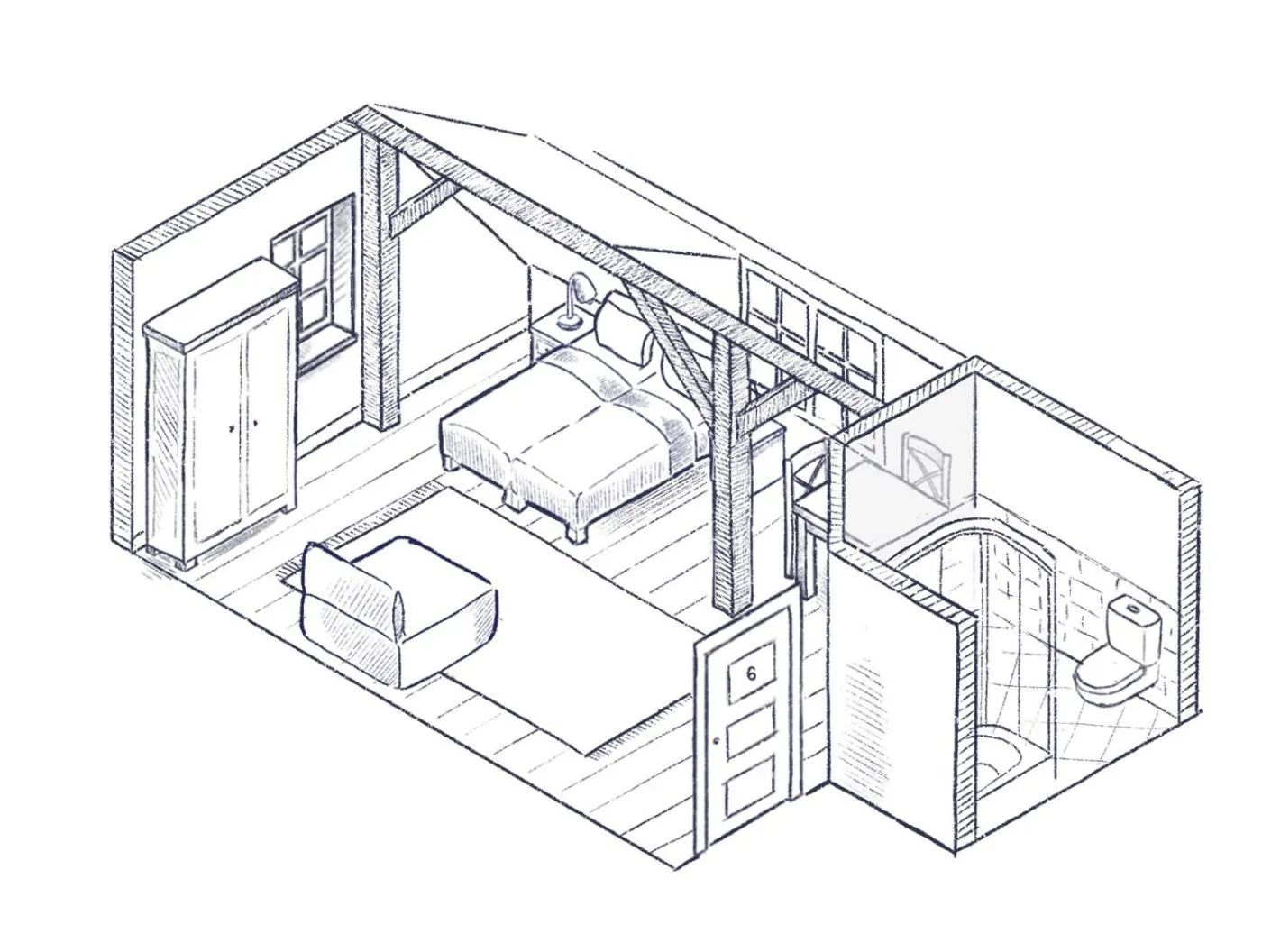 Photo of the whole room in Villa Greta