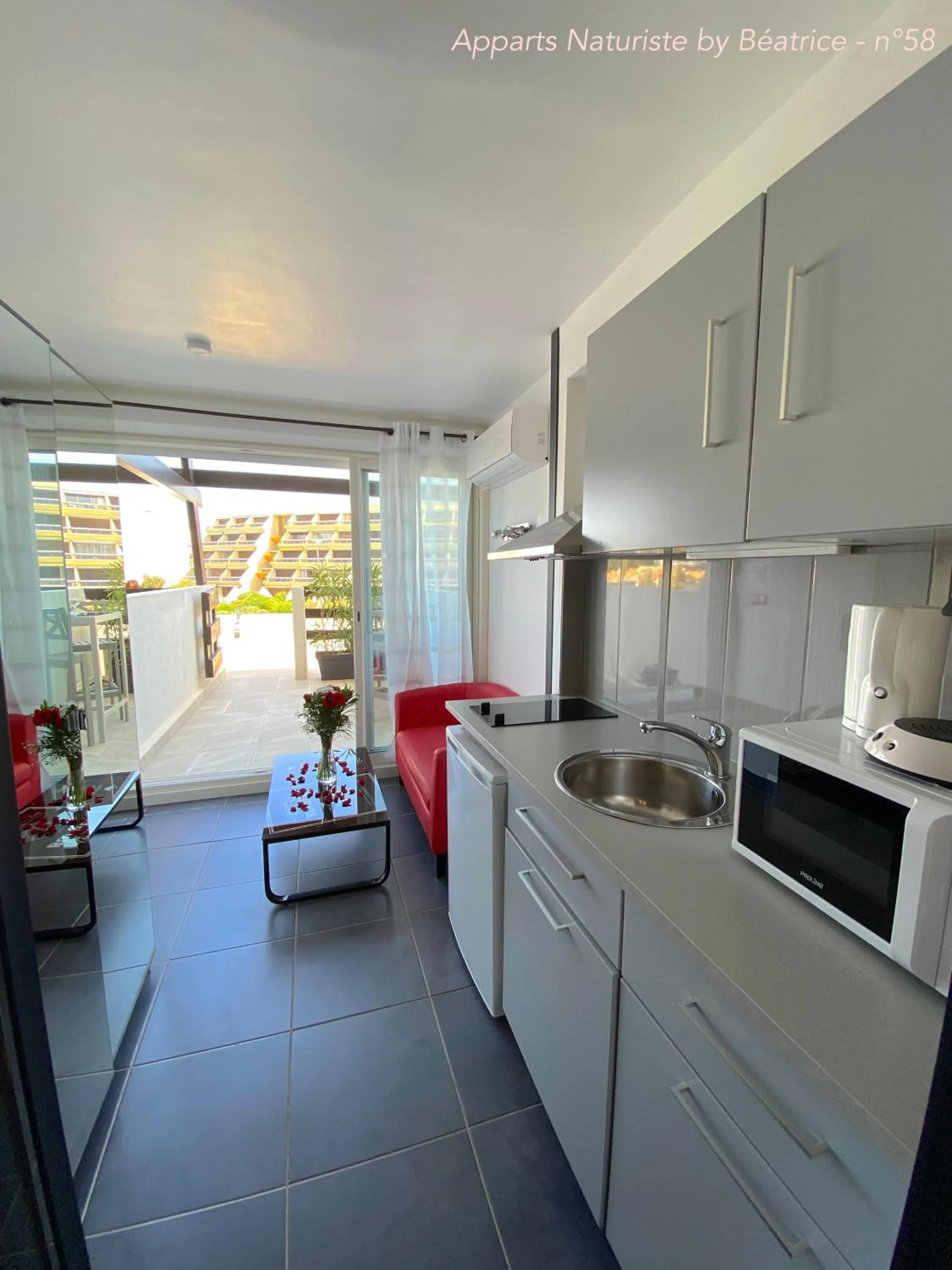 Kitchen or kitchenette in Studios Port Nature village Naturiste