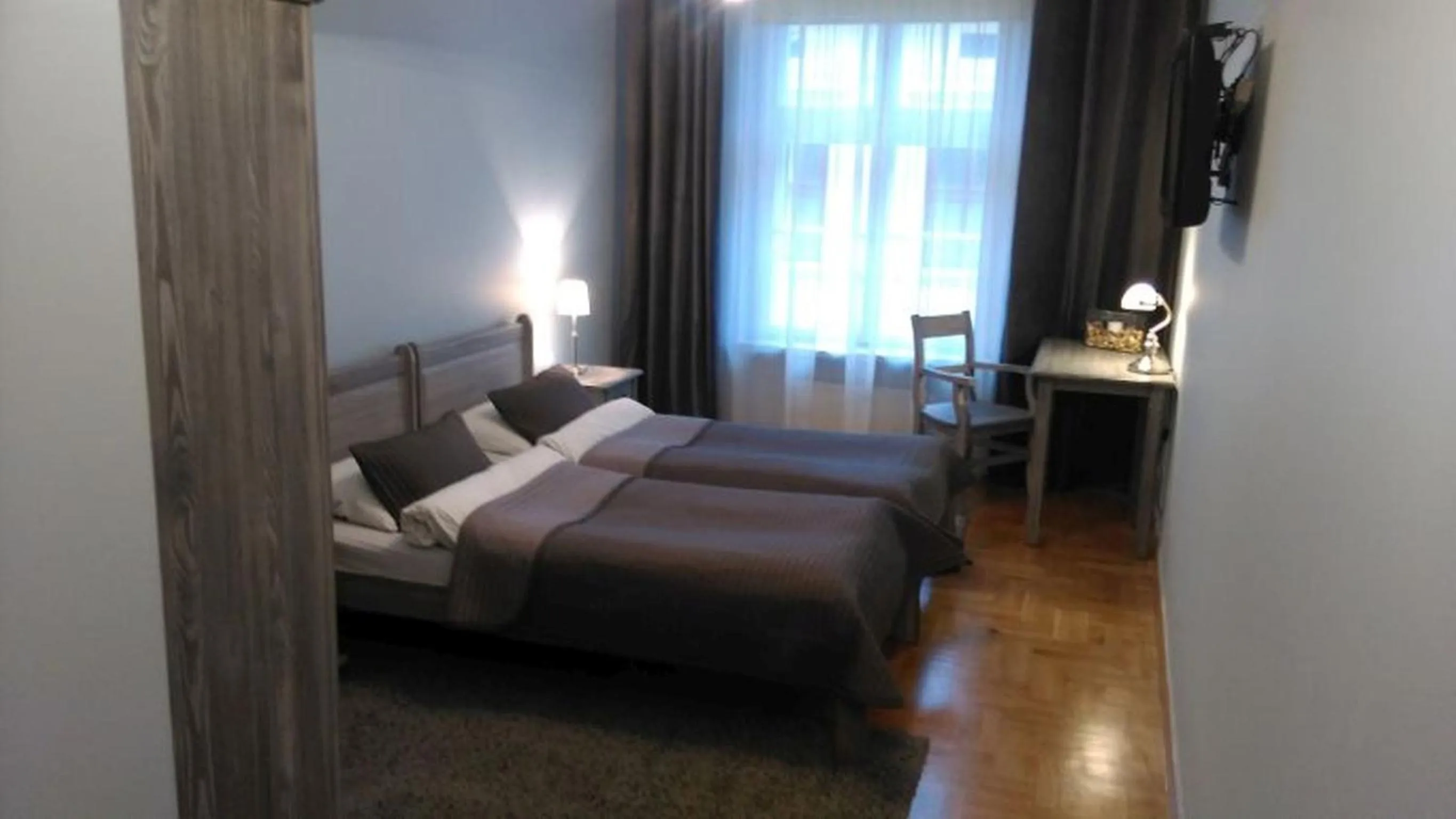 Bed in Hotel Mikołaj