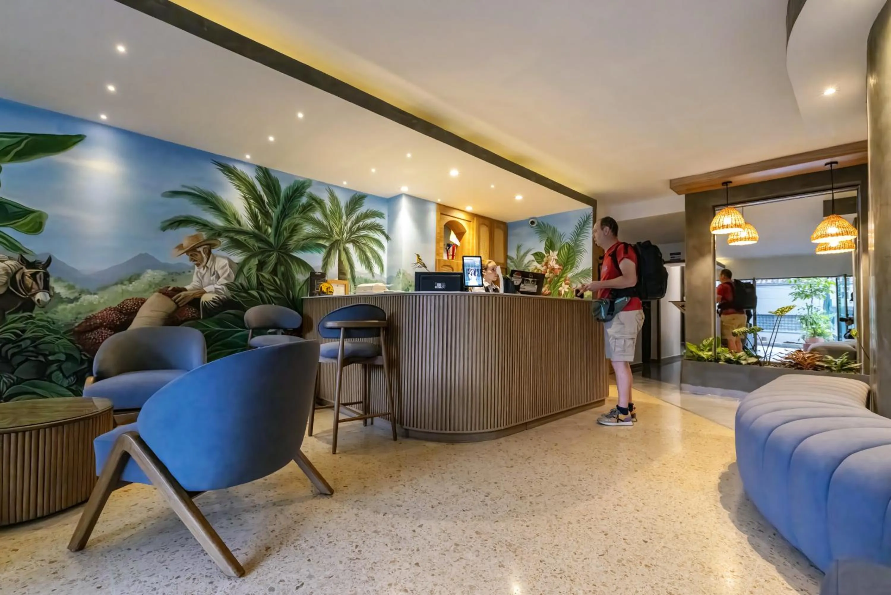 Lobby or reception in Hotel Torre Poblado