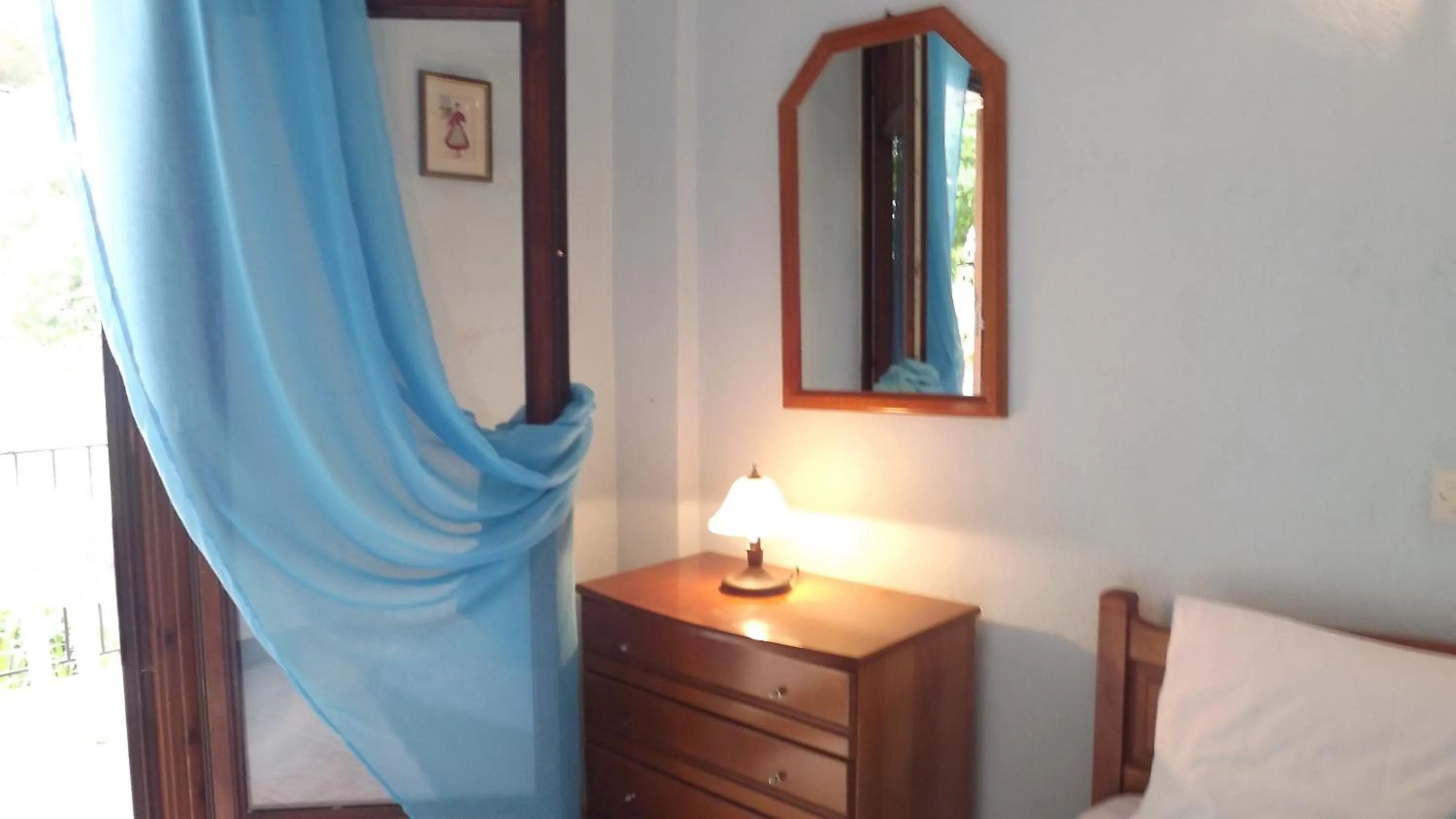 Bed in Pefka Studios & Apartments