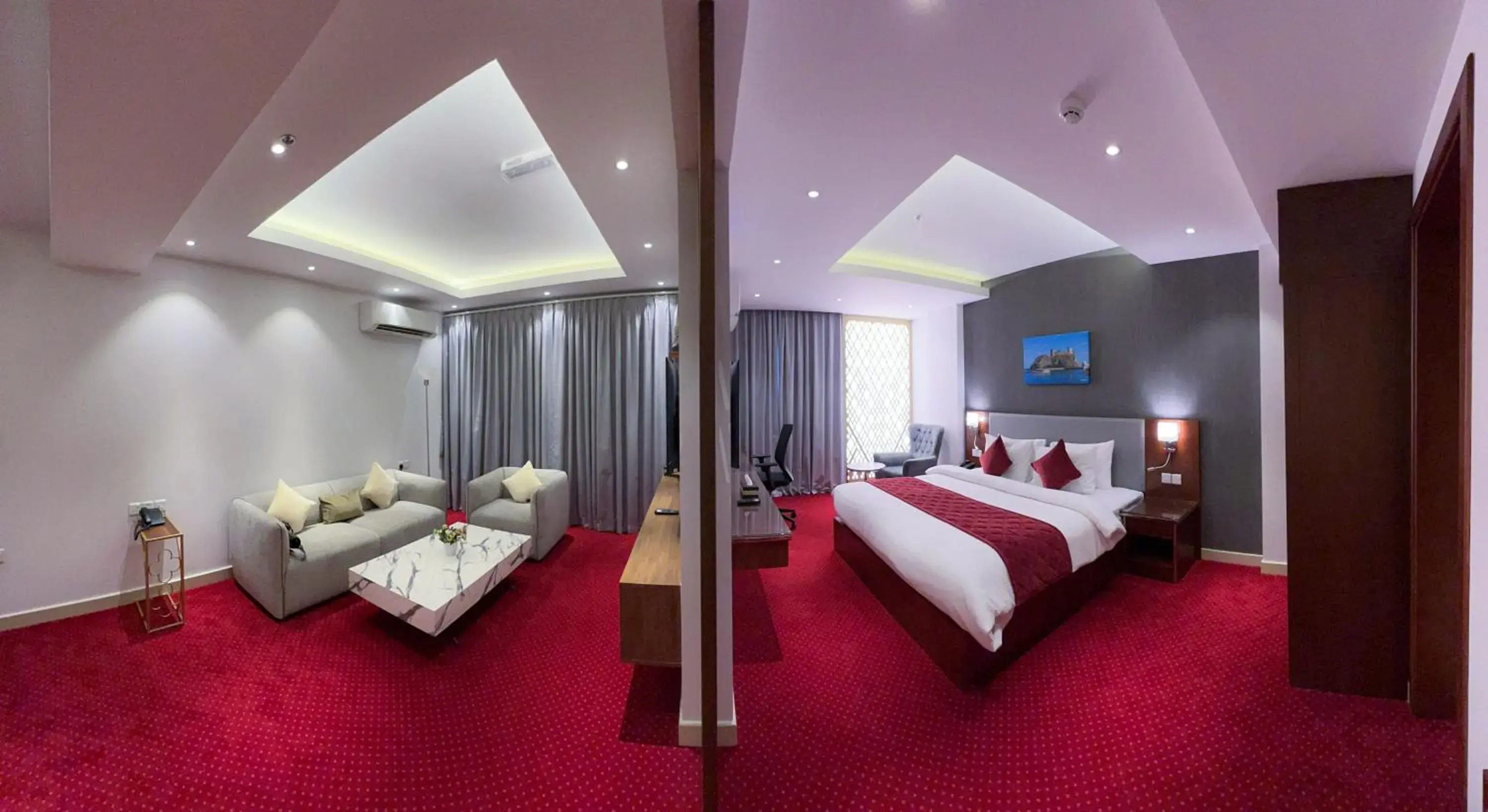 Coffee/tea facilities, Bed in Muscat Express Hotel Coffee/tea facilities, Bed in Muscat Express Hotel