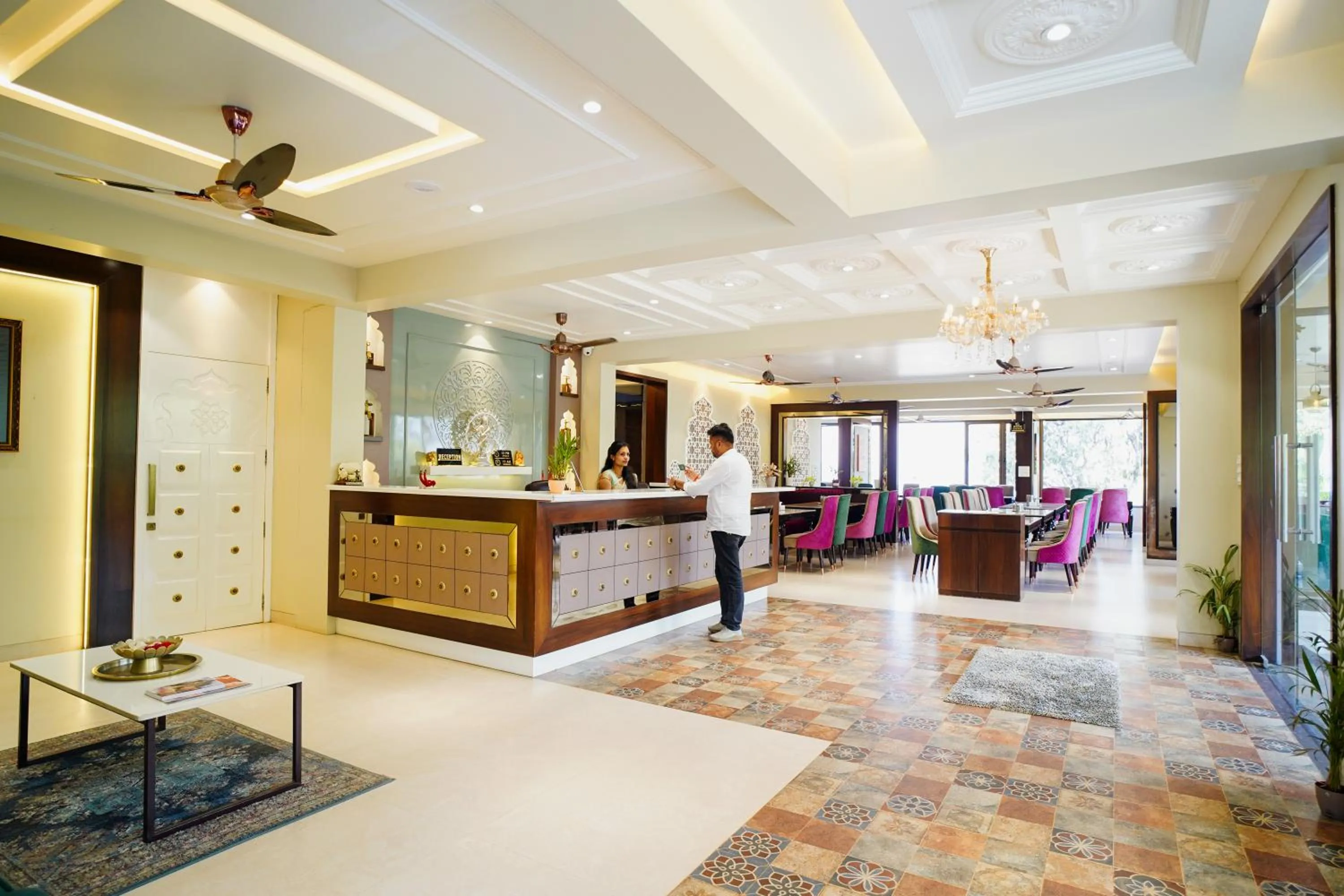 Lobby or reception in VIRASAT RESORT