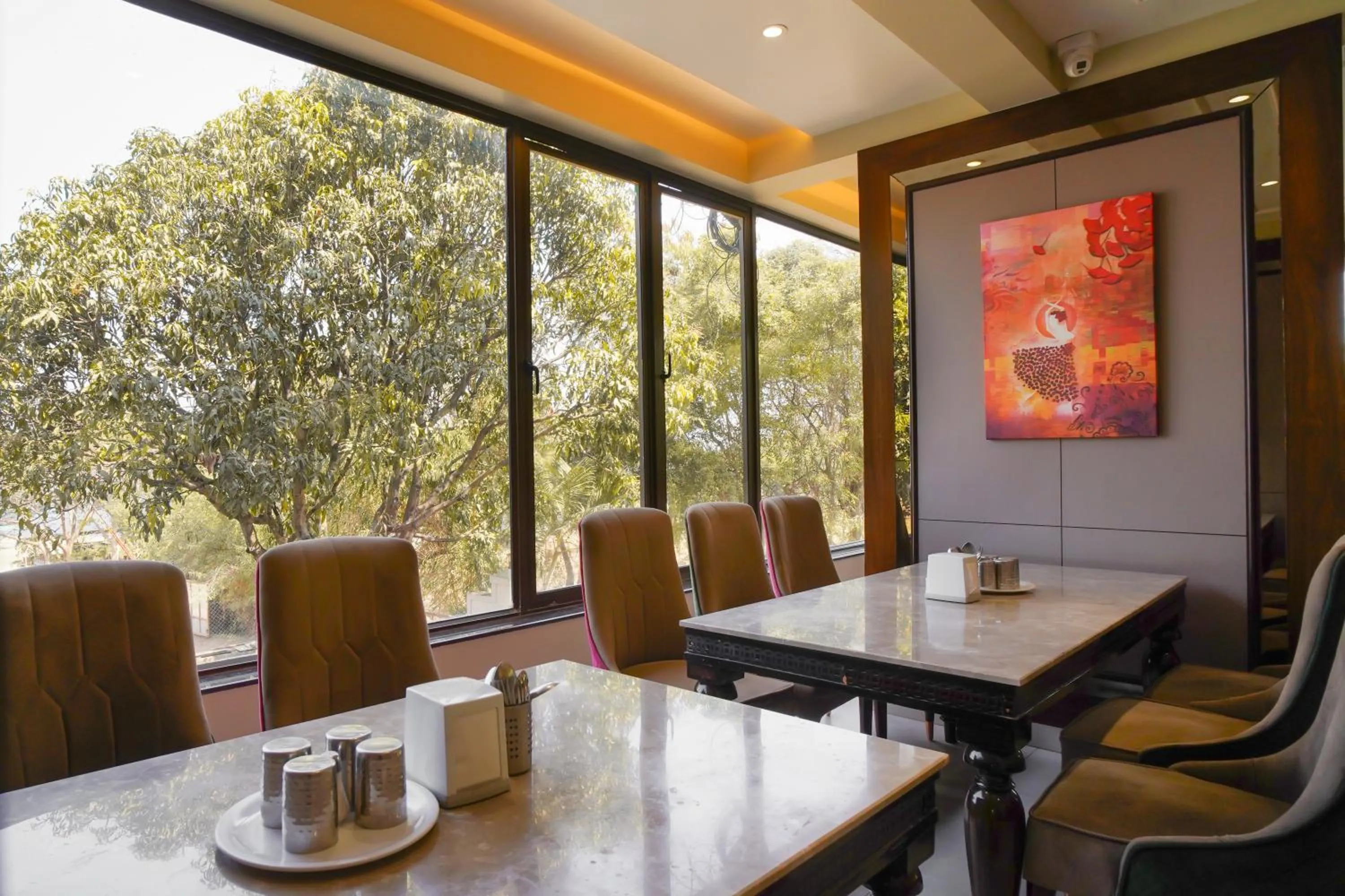 Dining area in VIRASAT RESORT