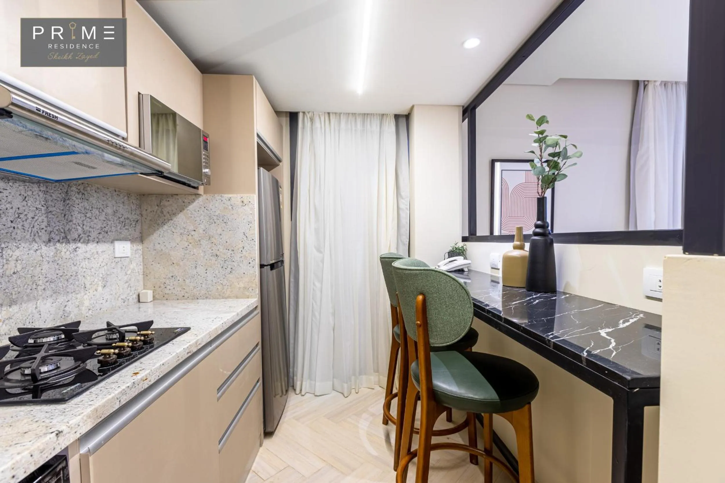 Kitchen or kitchenette in Prime Residence Sheikh Zayed