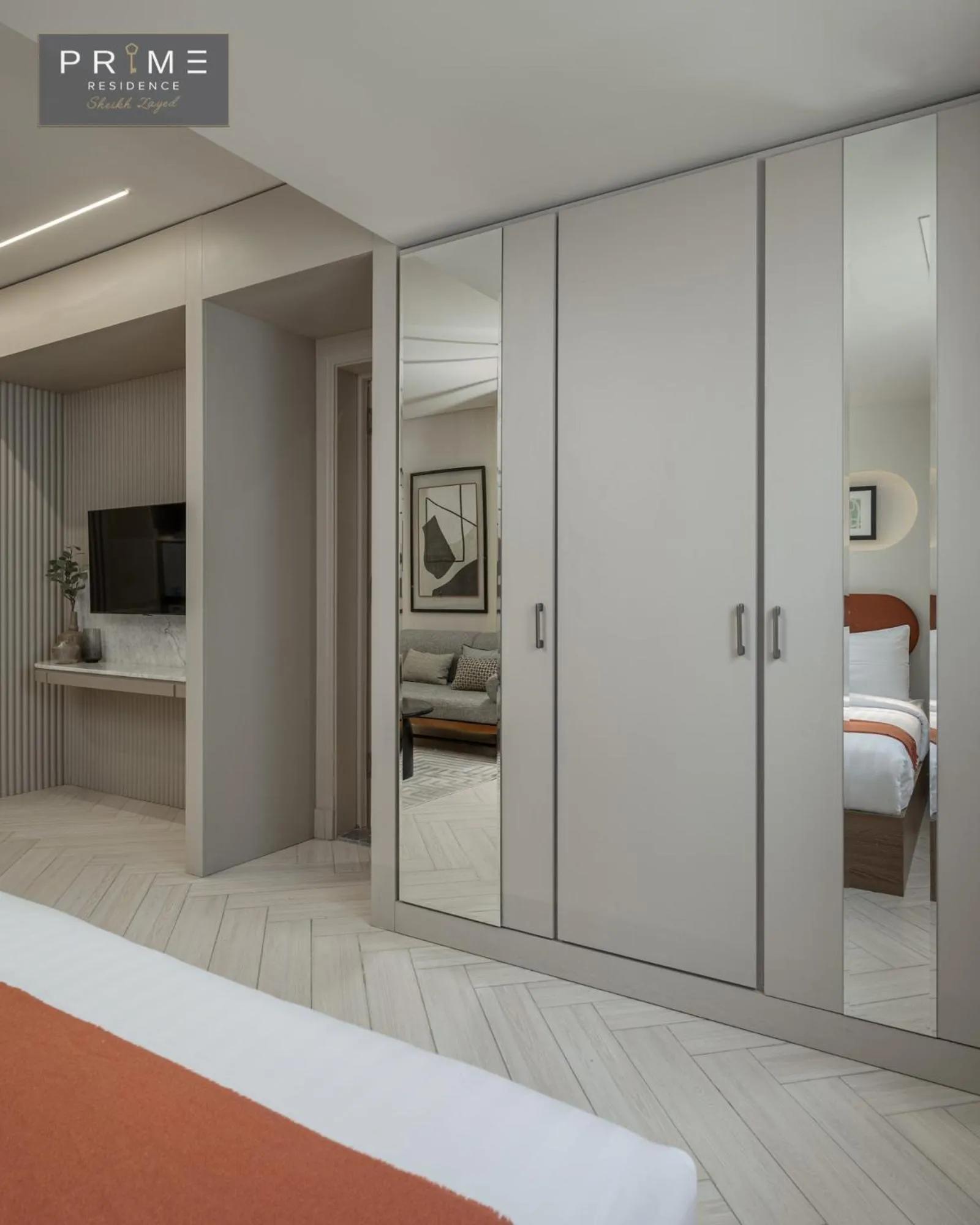 TV and multimedia, Bed in Prime Residence Sheikh Zayed