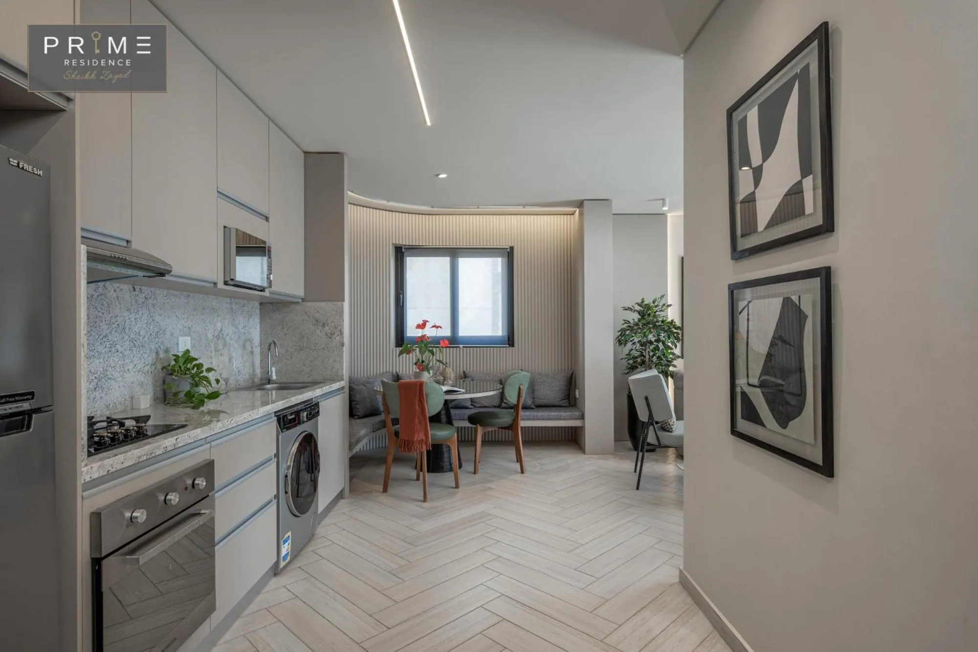 Kitchen or kitchenette in Prime Residence Sheikh Zayed