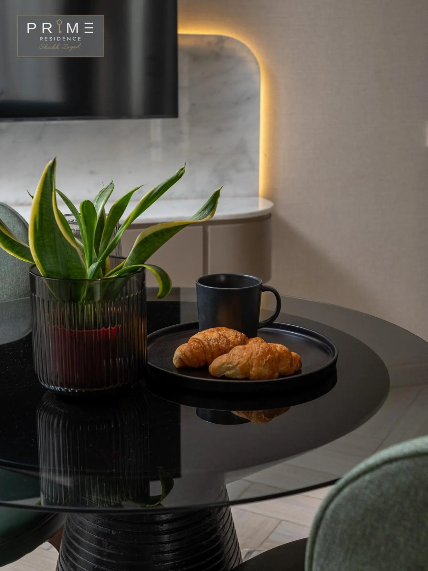 Dining area in Prime Residence Sheikh Zayed