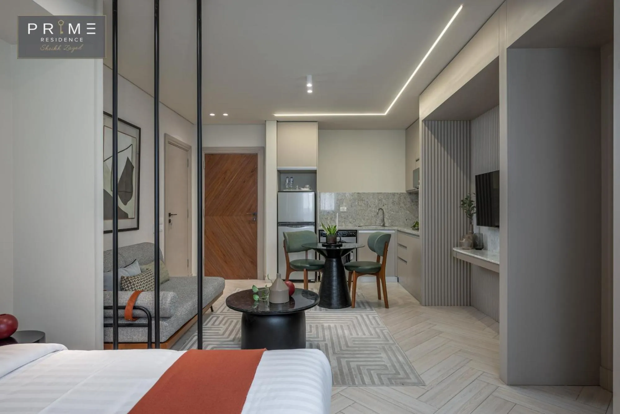 Photo of the whole room, Bed in Prime Residence Sheikh Zayed