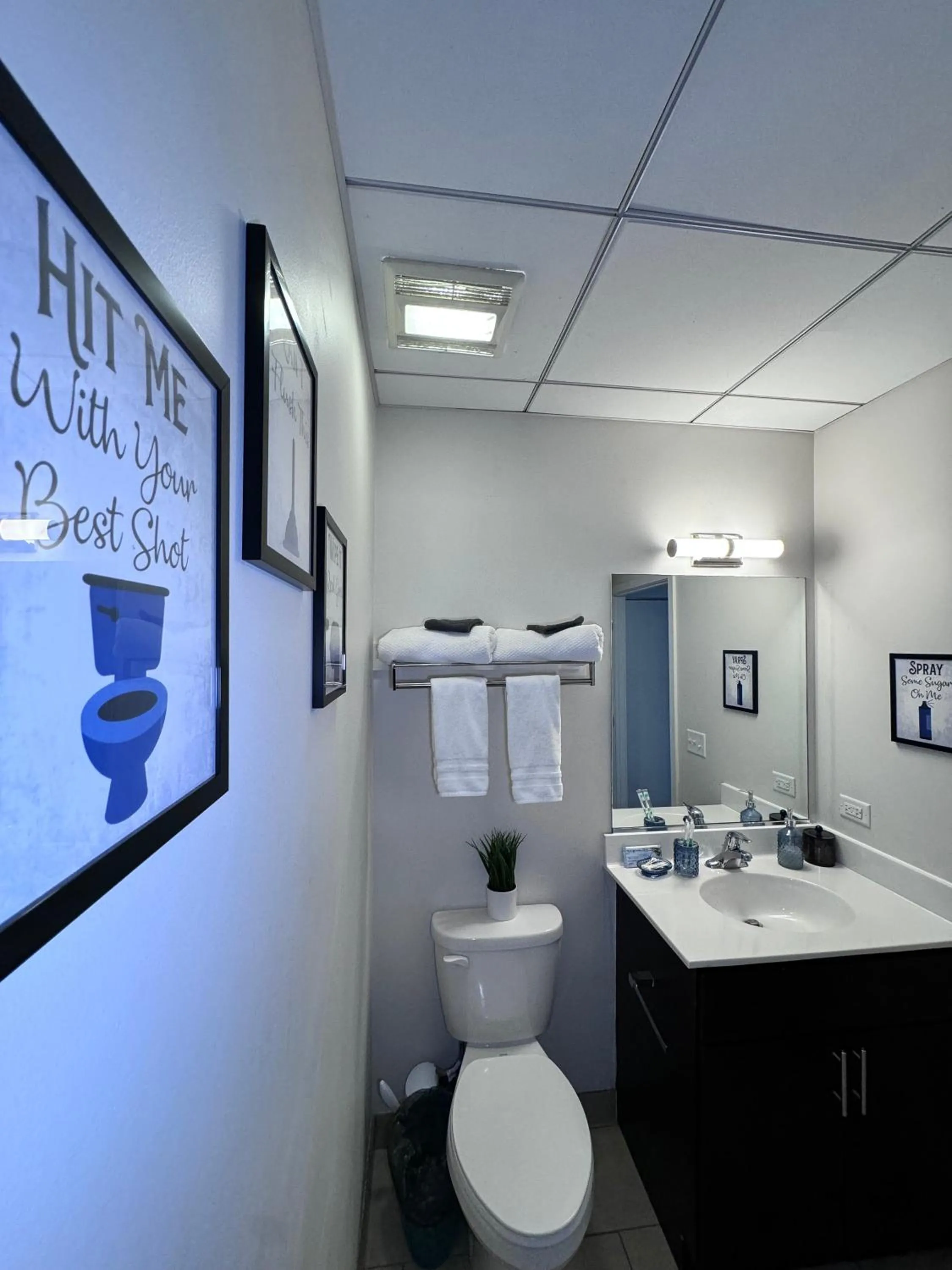 Bathroom in Luxéry Stay Chicago - Themed Units! Close to Downtown, McCormick Place & Wintrust Arena