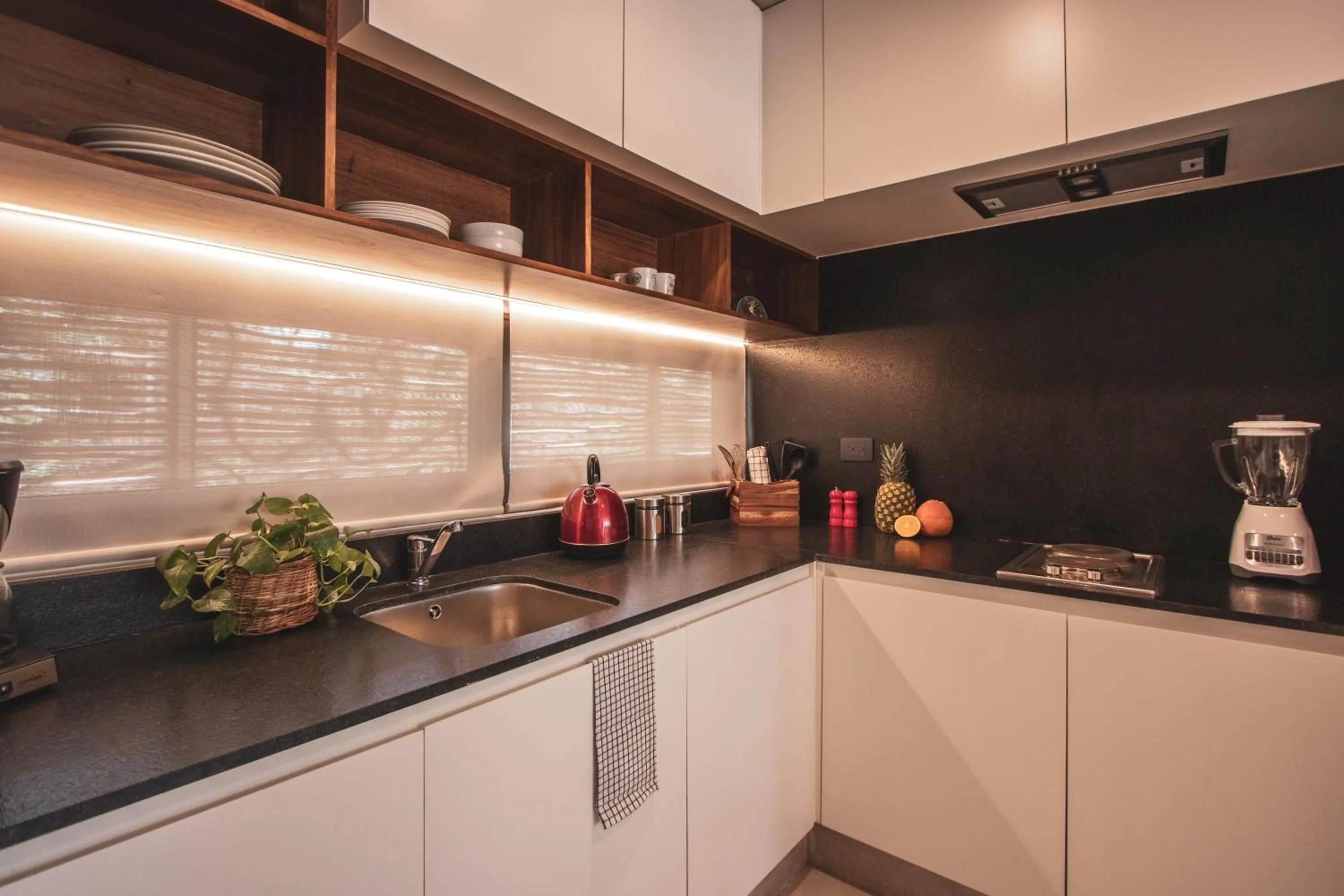 Kitchen or kitchenette in Spacious 2BR apt · Wide balcony w/tub & Yoga deck