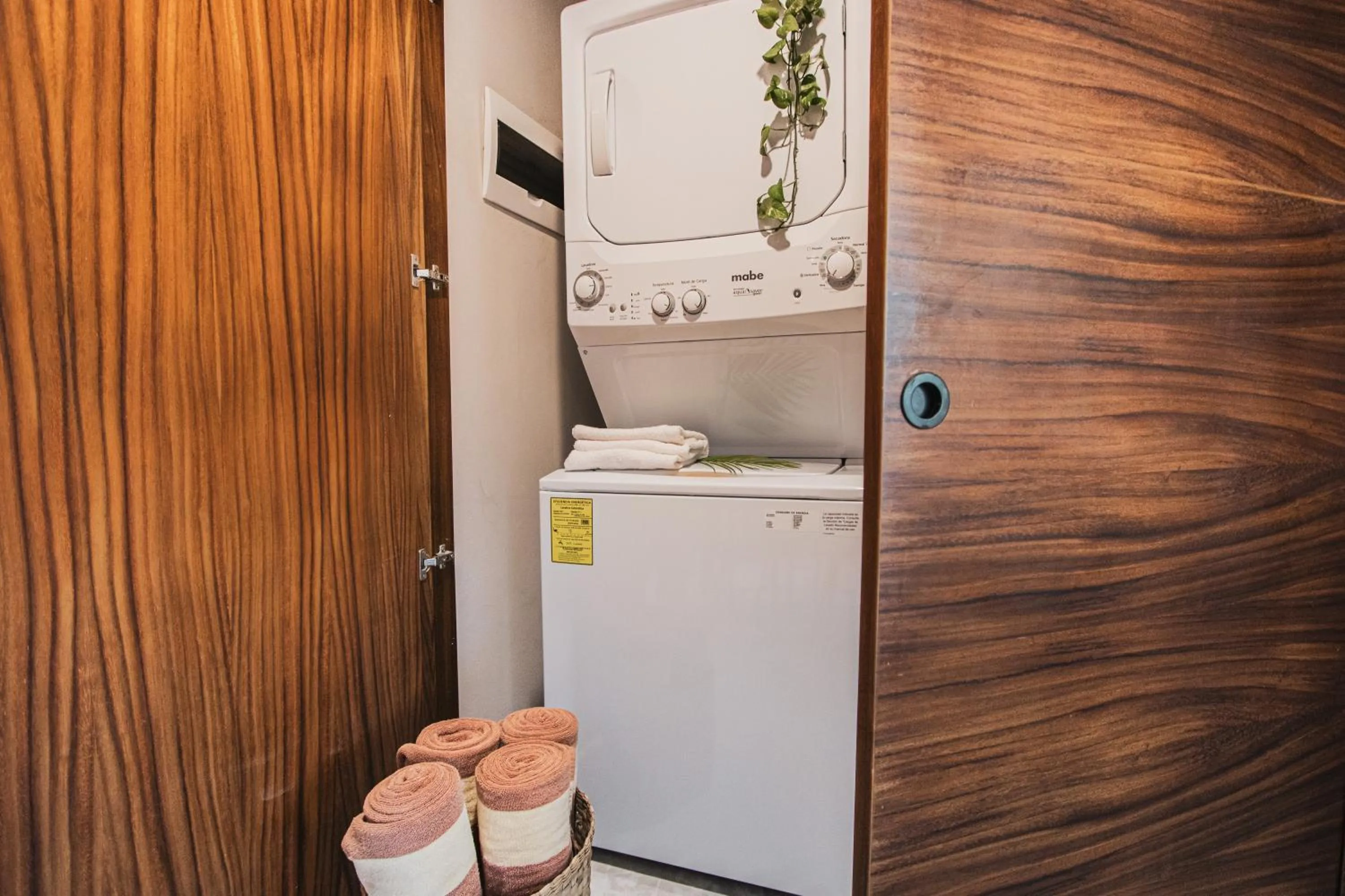 washing machine in Spacious 2BR apt · Wide balcony w/tub & Yoga deck