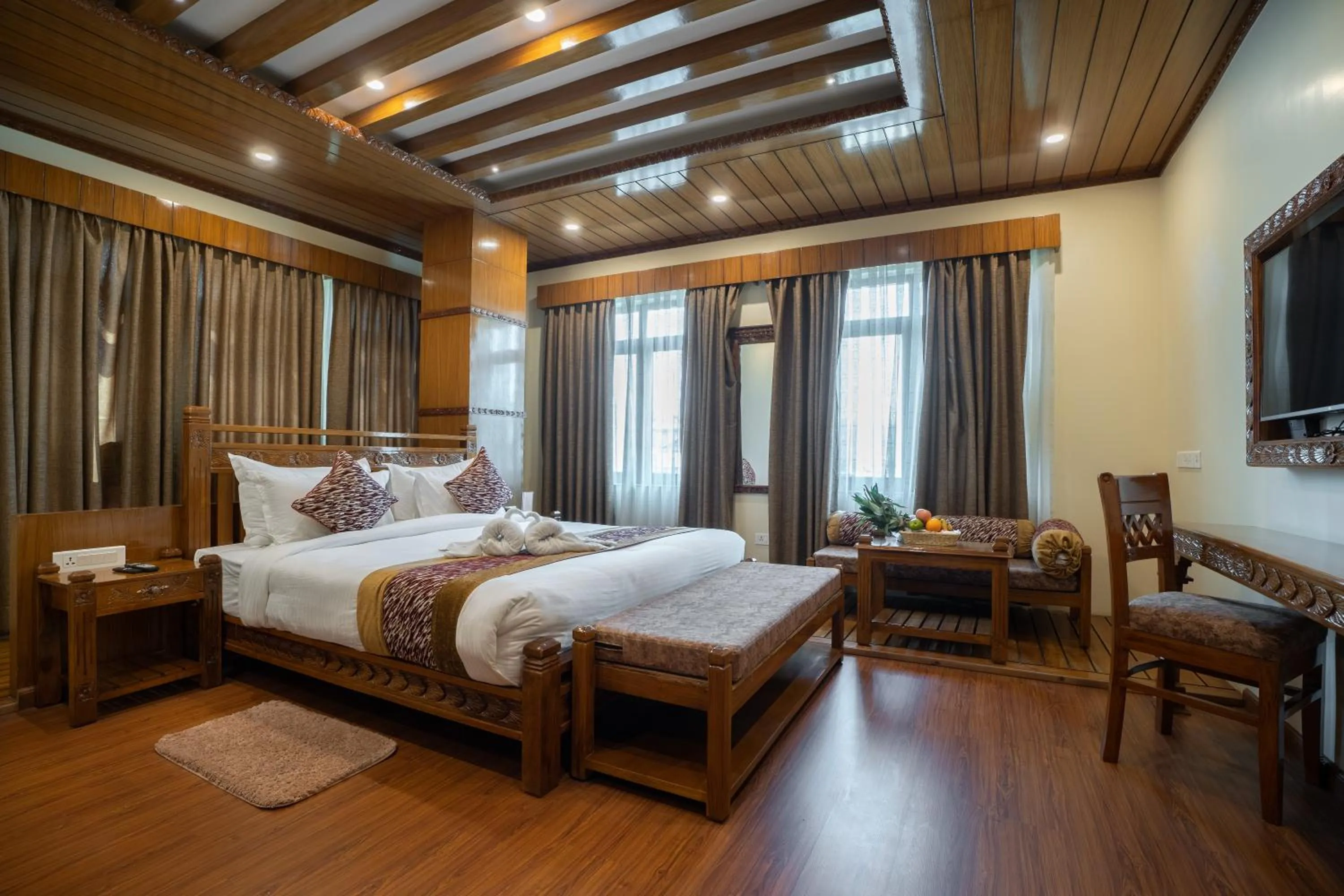Bed in Surya Heritage Hotel