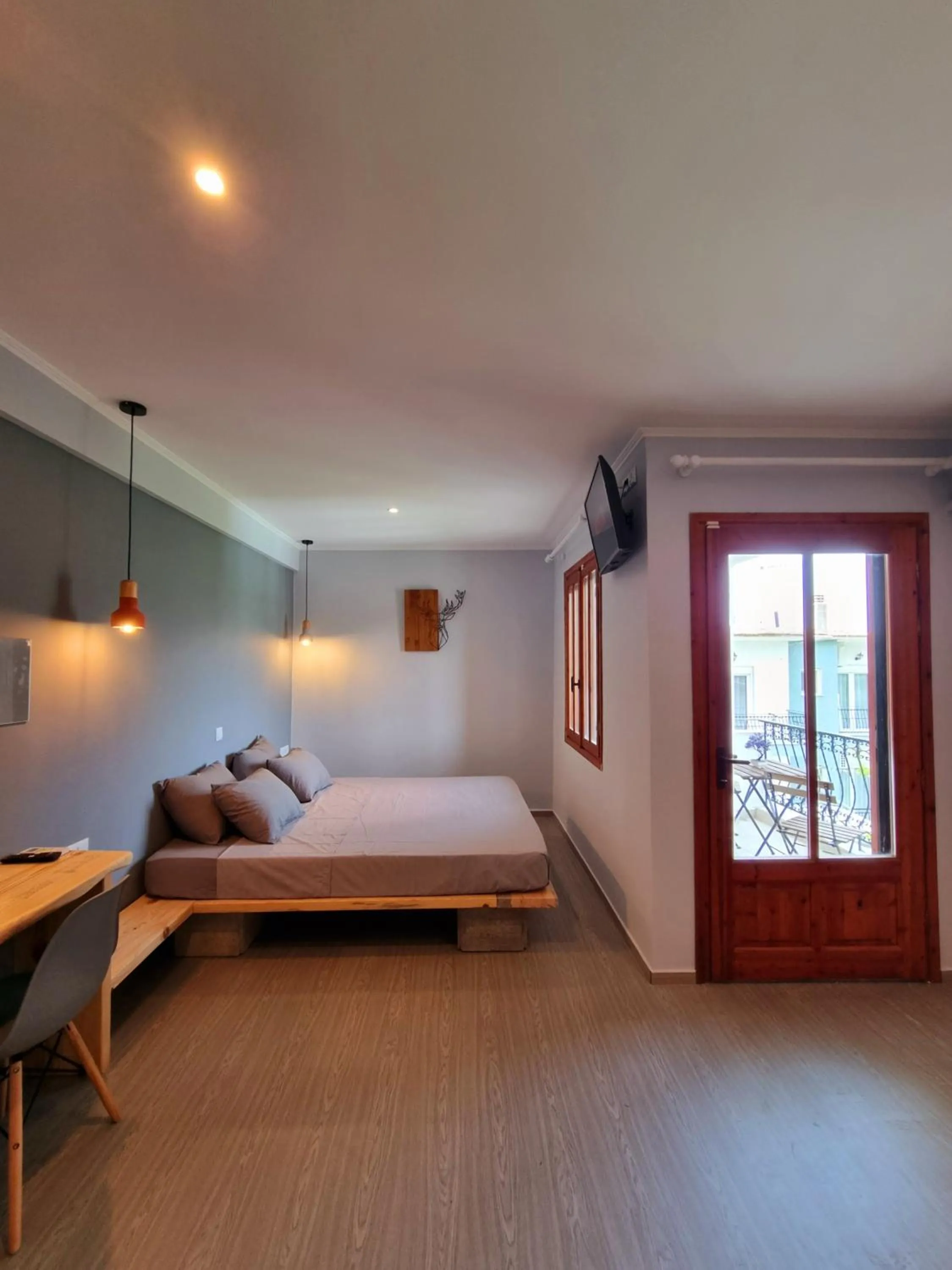 Bed in Hotel Karagiannis