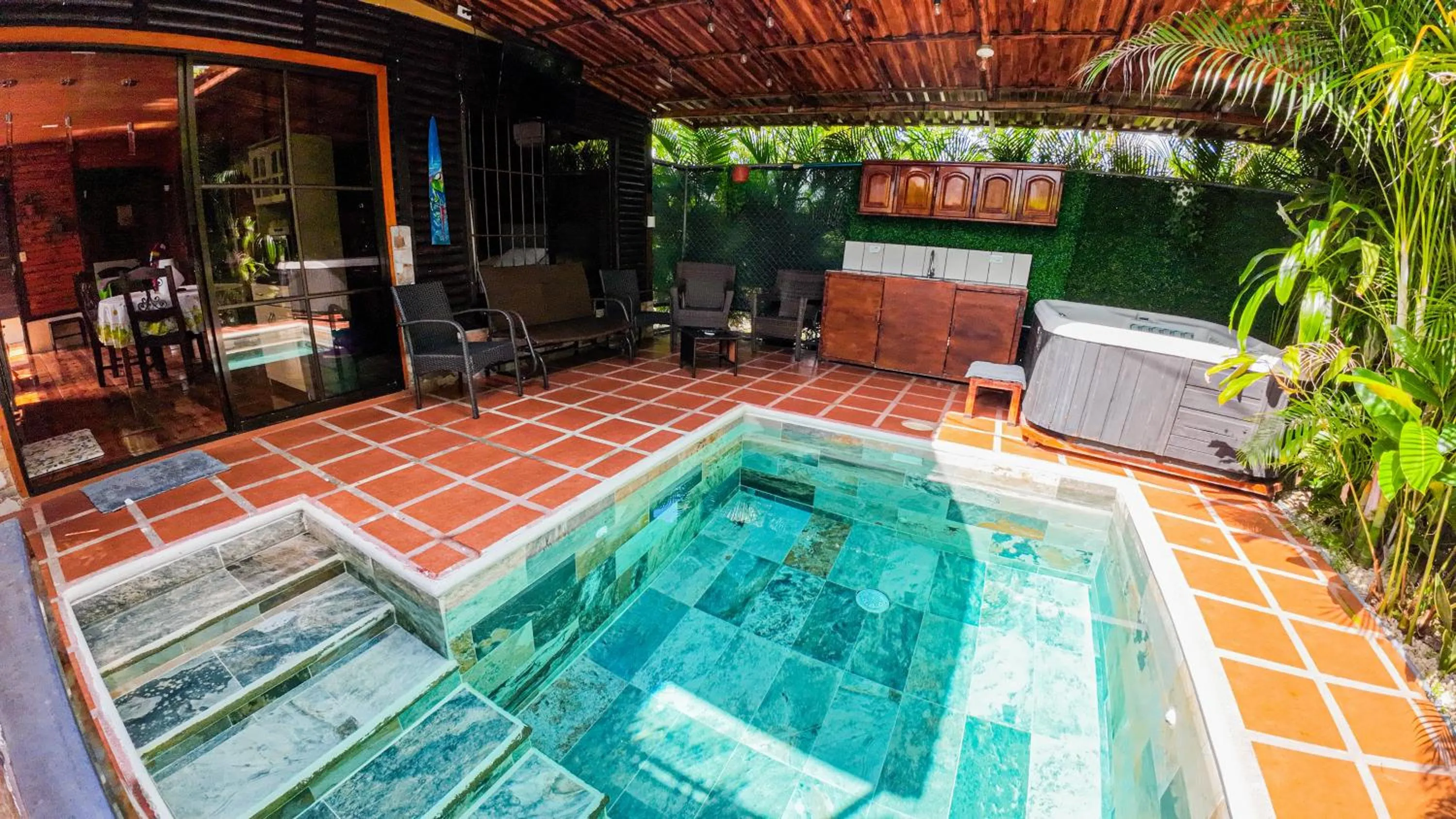 Hot Tub in Bungalows Las Iguanas Arenal Volcano