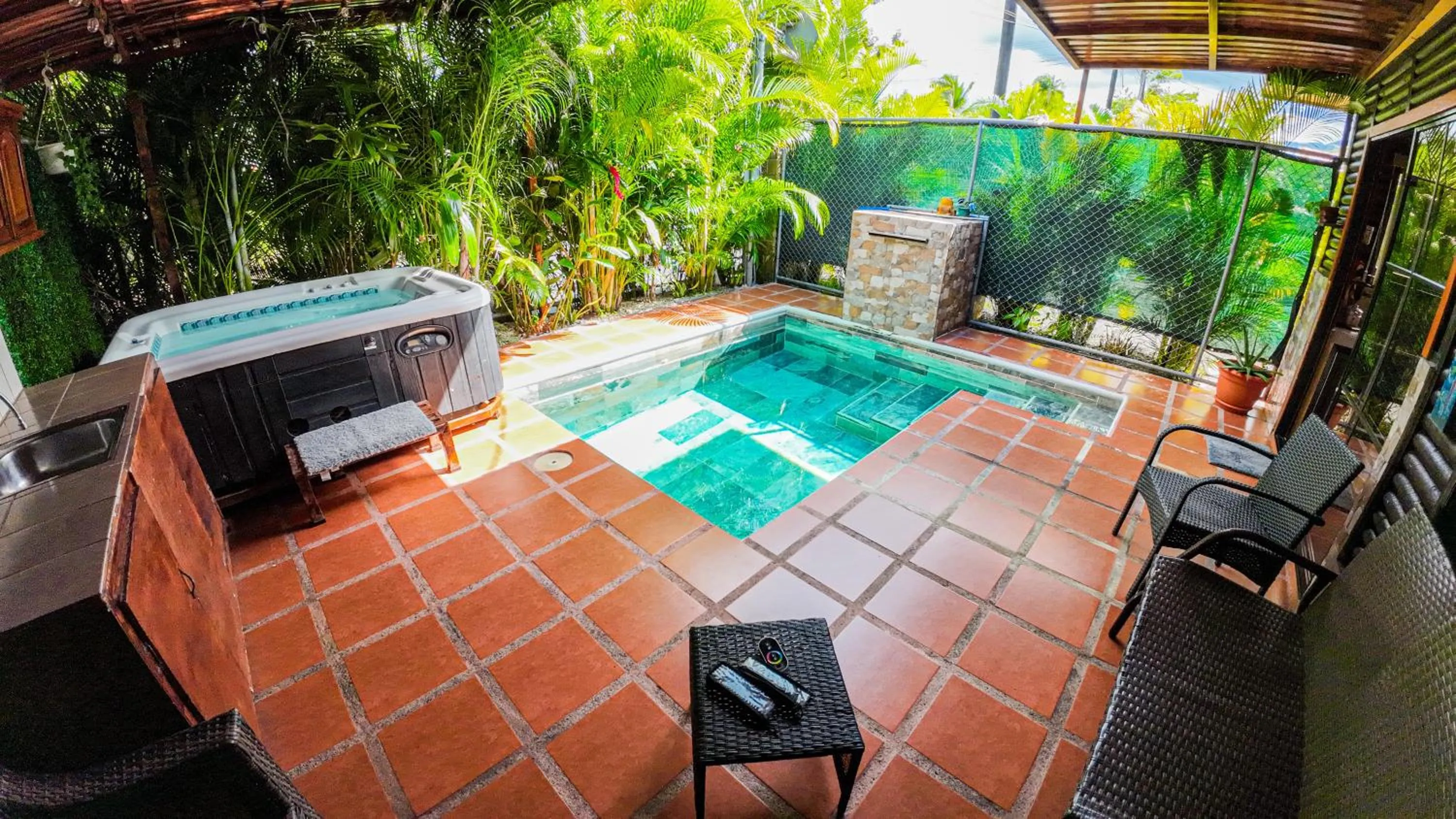 Hot Tub in Bungalows Las Iguanas Arenal Volcano