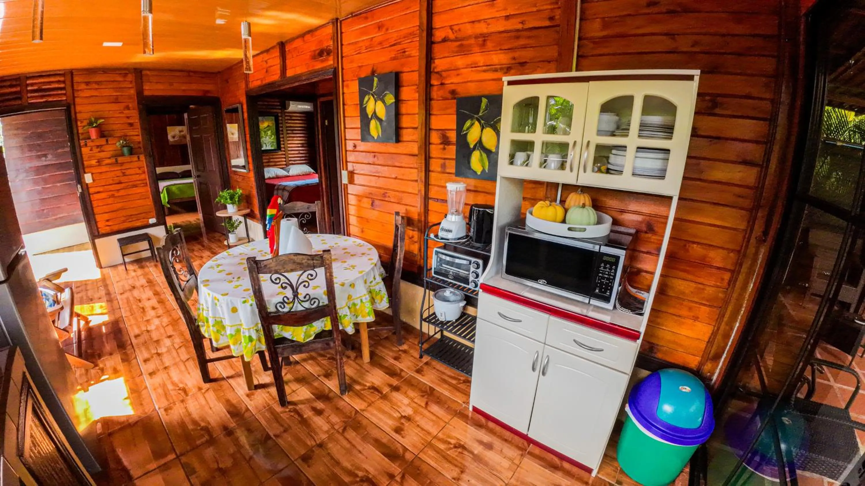 Dining area in Bungalows Las Iguanas Arenal Volcano