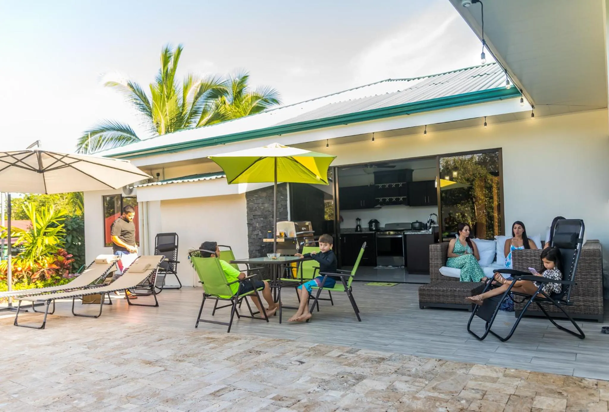 Seating area in Bungalows Las Iguanas Arenal Volcano