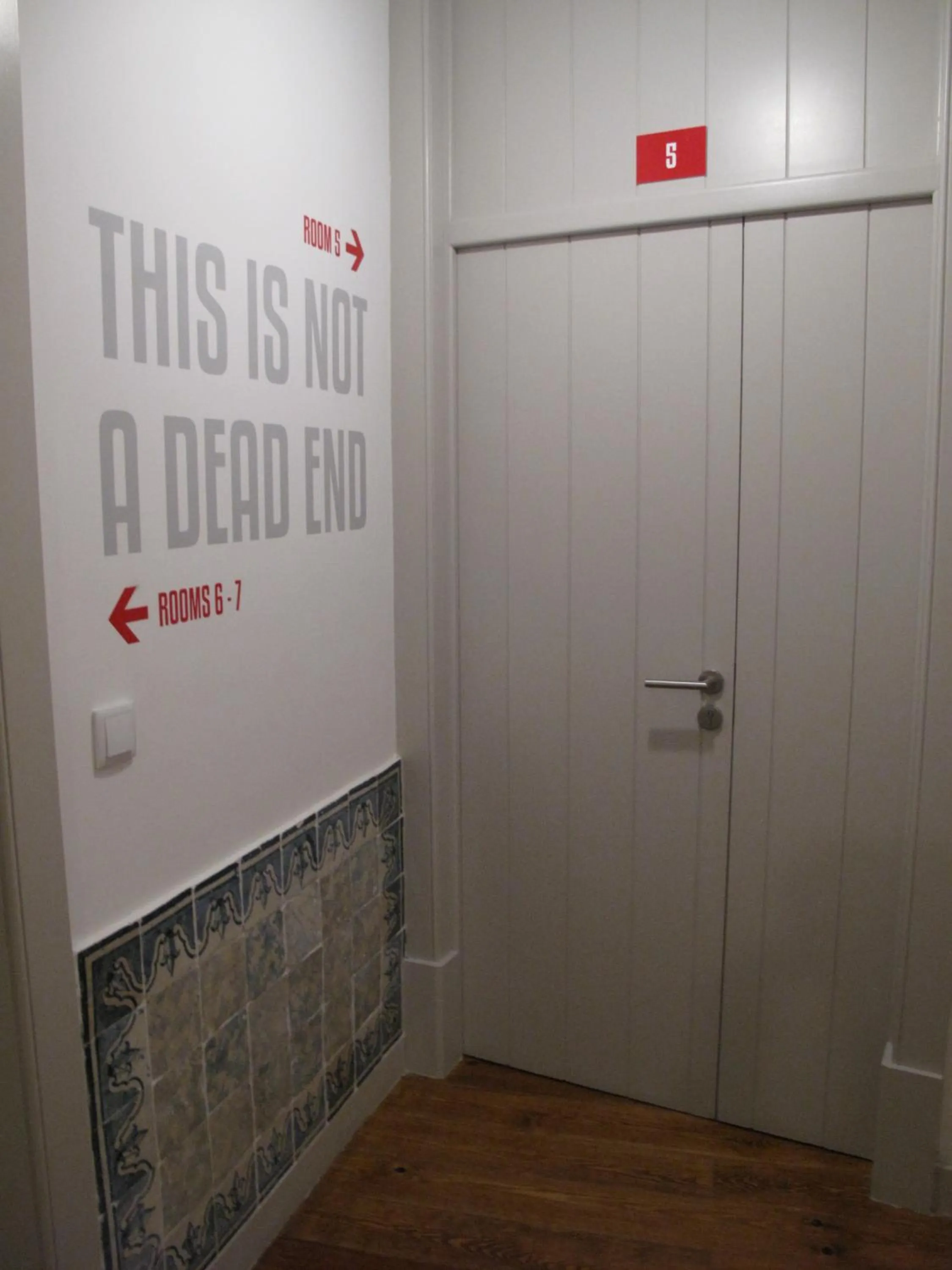 Decorative detail in Inn Possible Lisbon Hostel