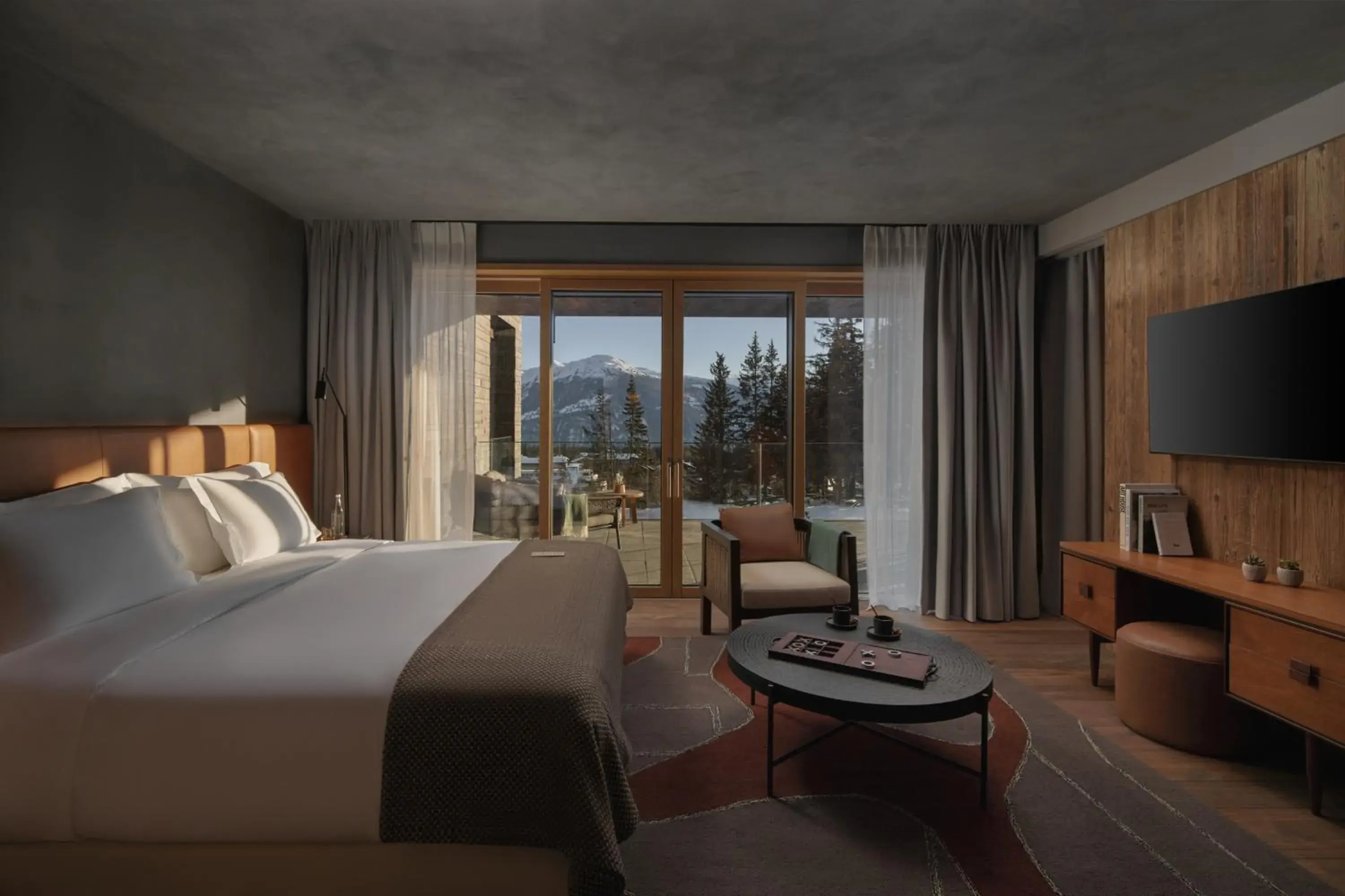 Bedroom, Bed in Six Senses Crans-Montana Bedroom, Bed in Six Senses Crans-Montana