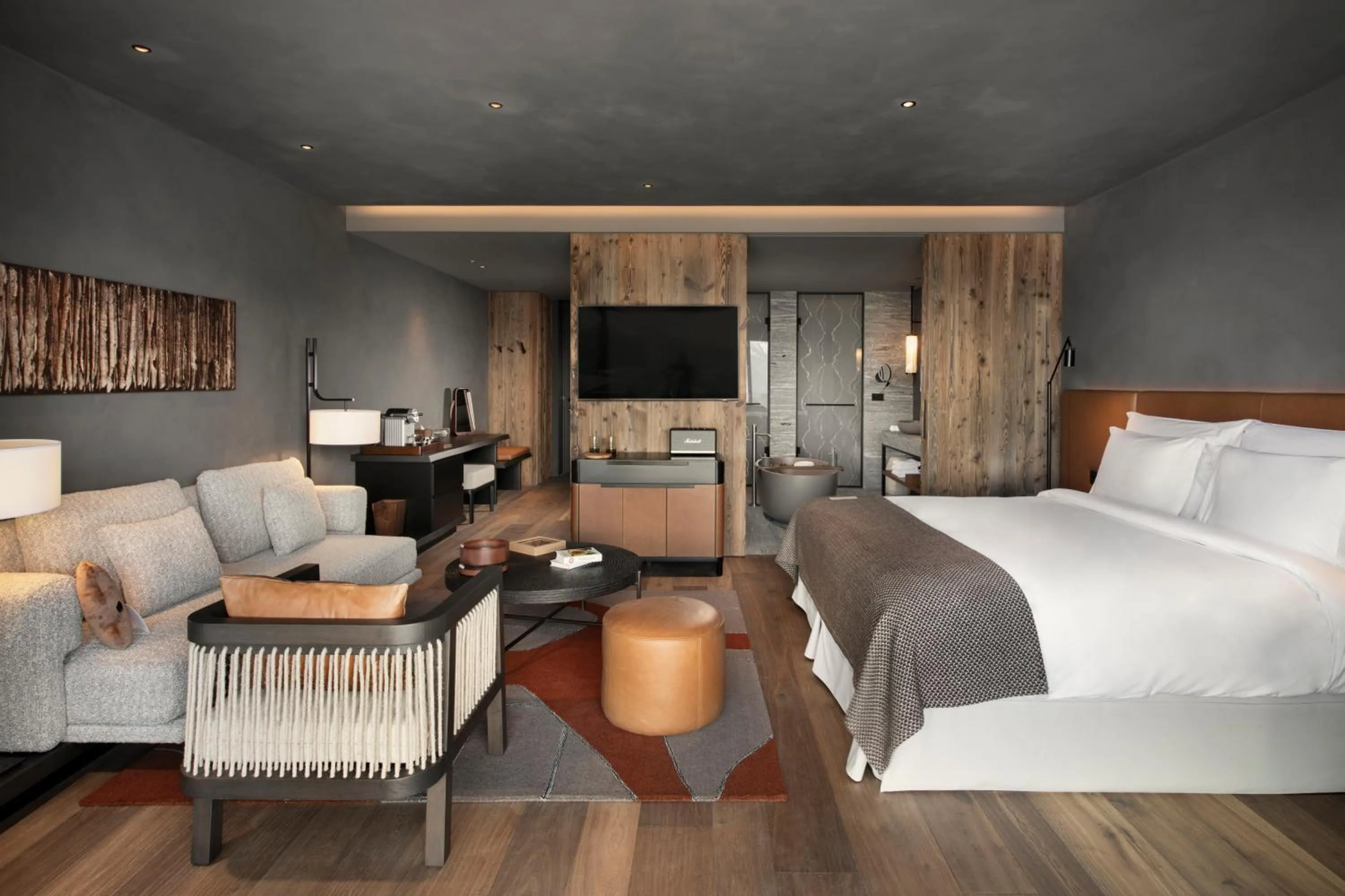 Bed in Six Senses Crans-Montana