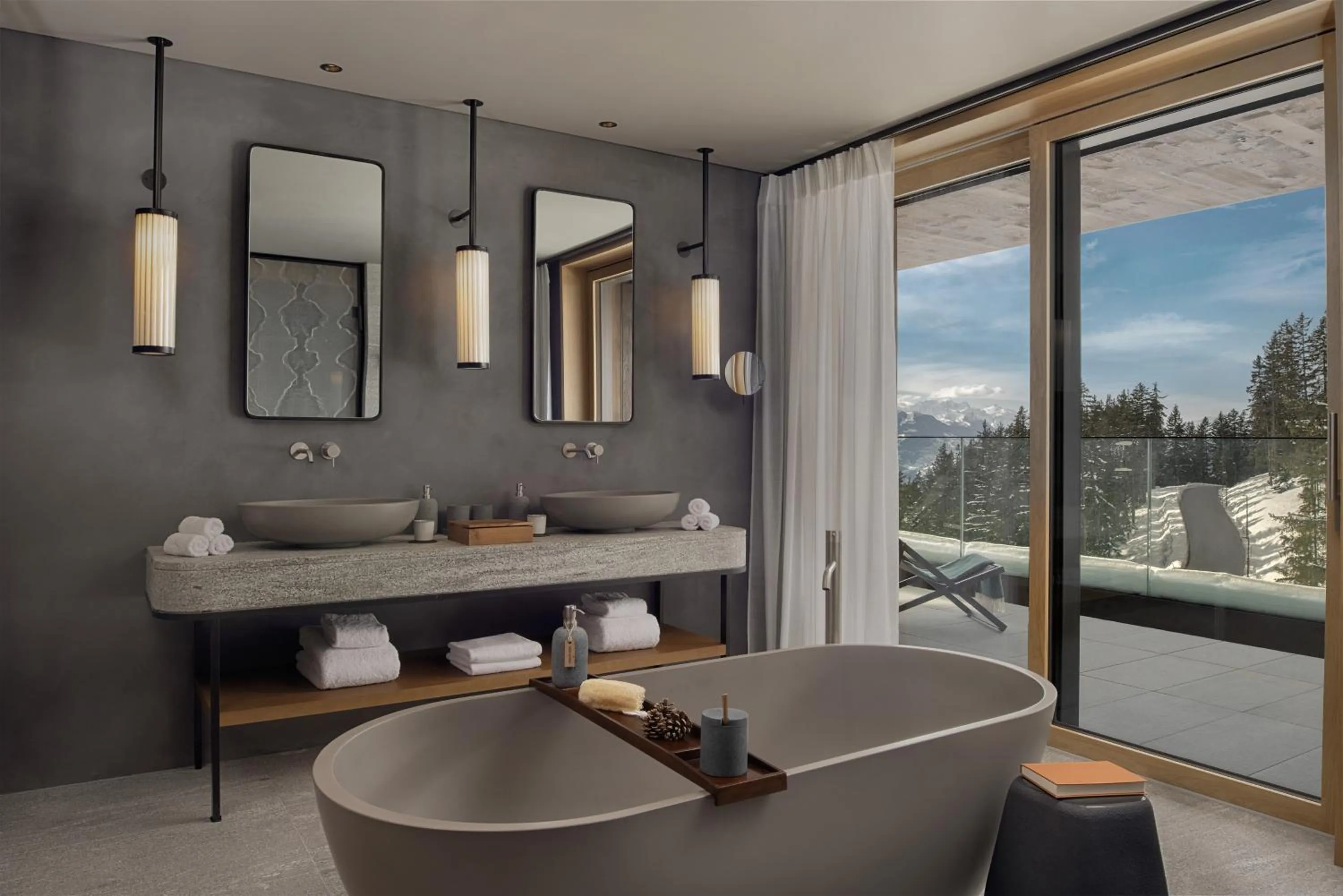 Shower in Six Senses Crans-Montana