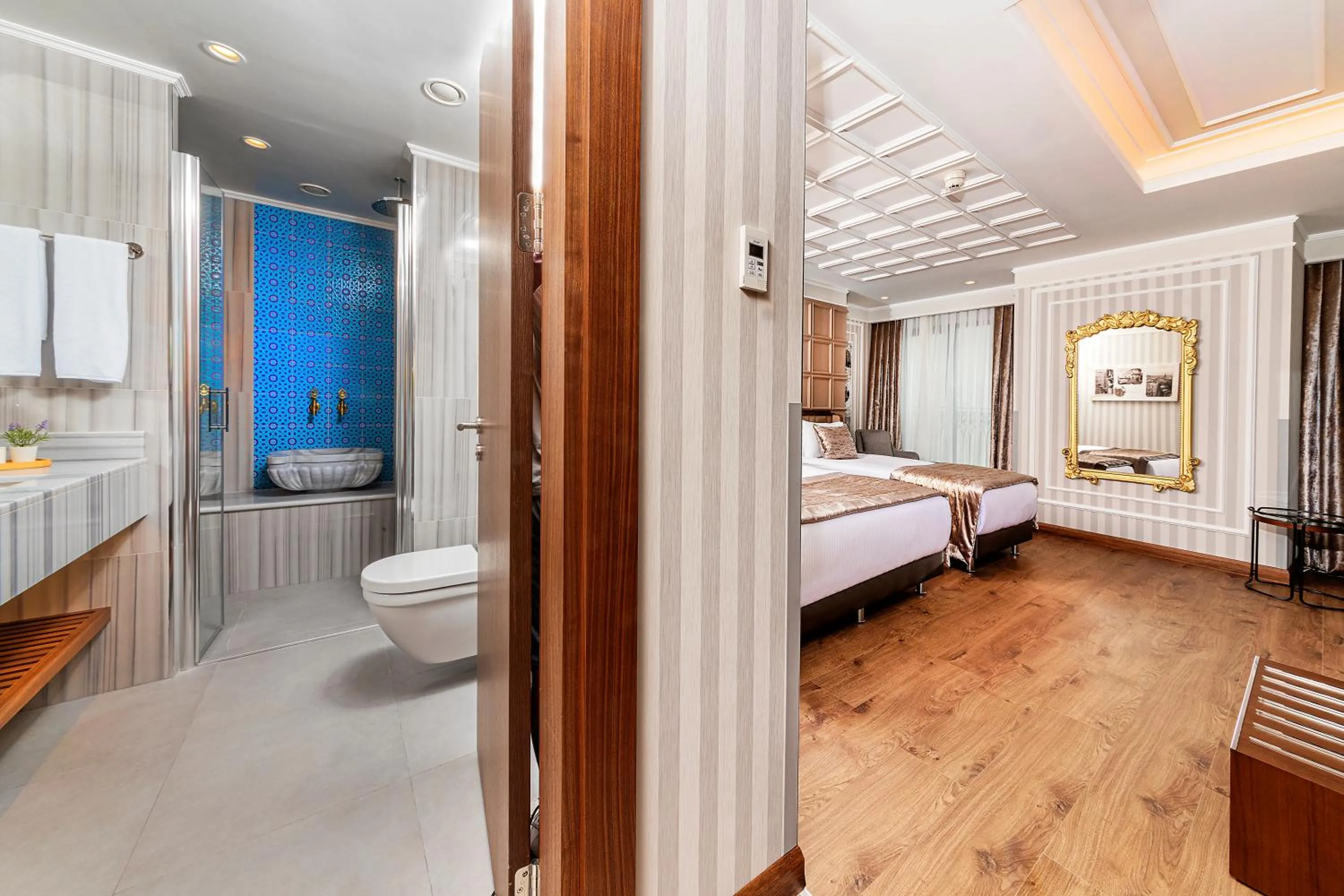 Bed in Mukarnas Pera Hotel