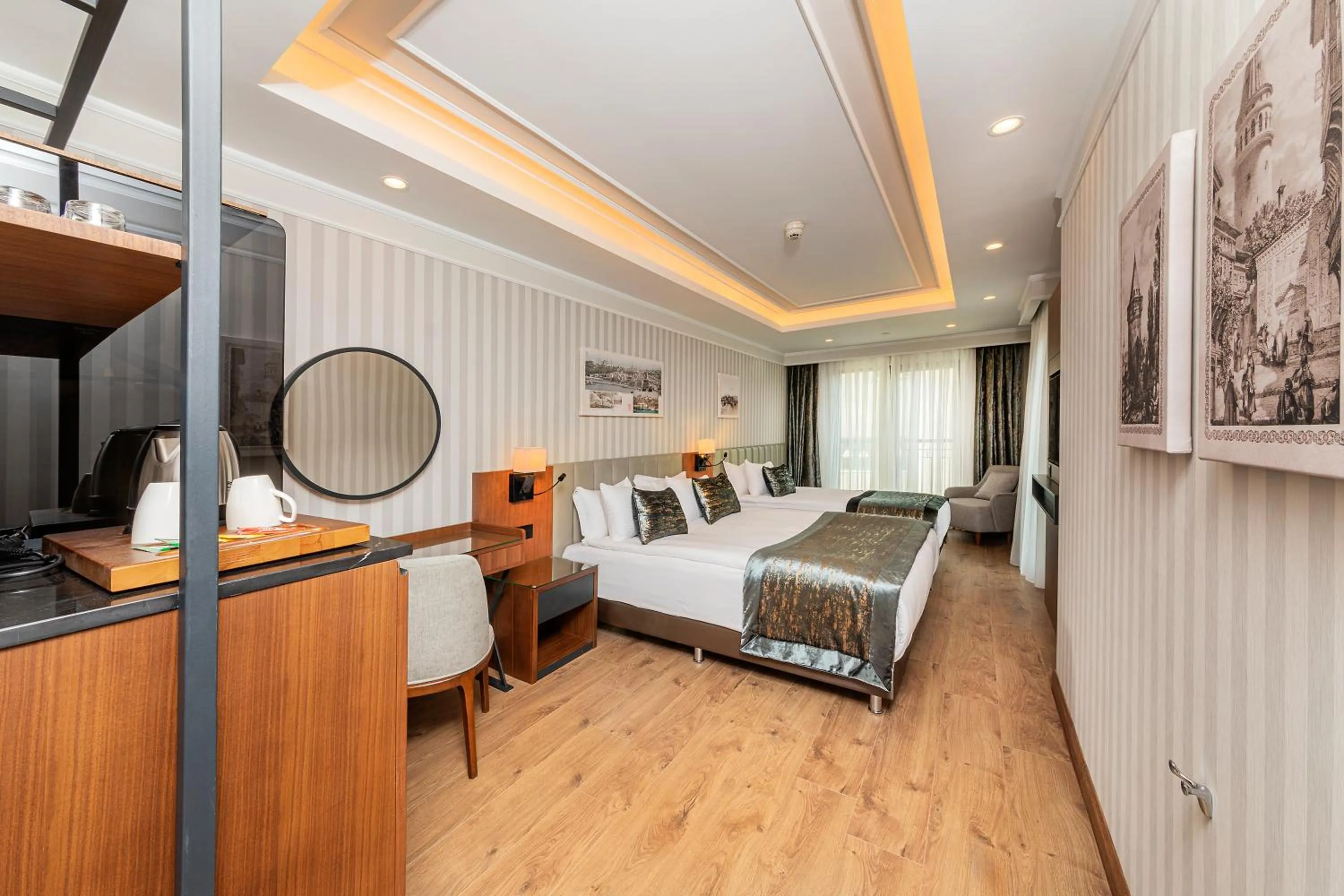 Bed in Mukarnas Pera Hotel