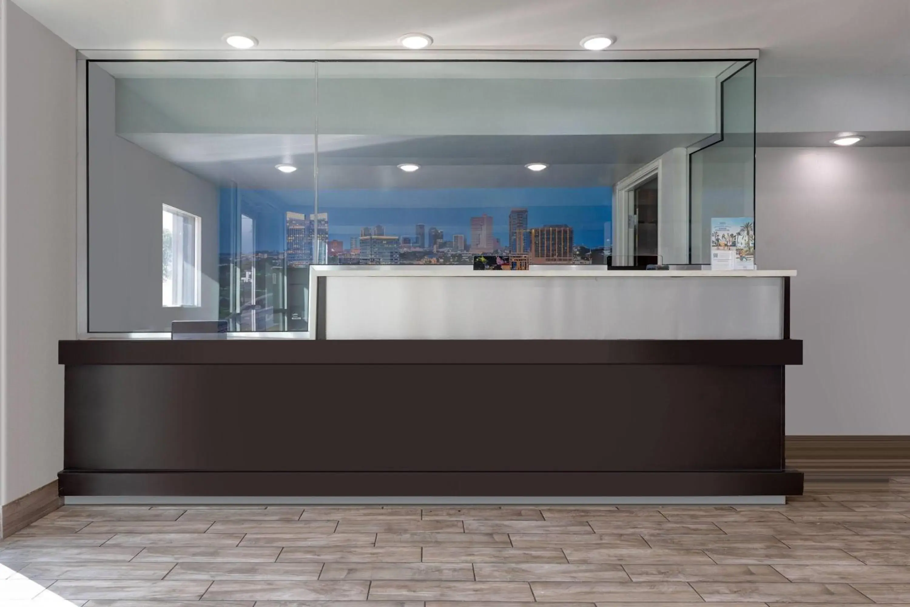 Lobby or reception in Super 8 by Wyndham Fort Worth Entertainment District Lobby or reception in Super 8 by Wyndham Fort Worth Entertainment District