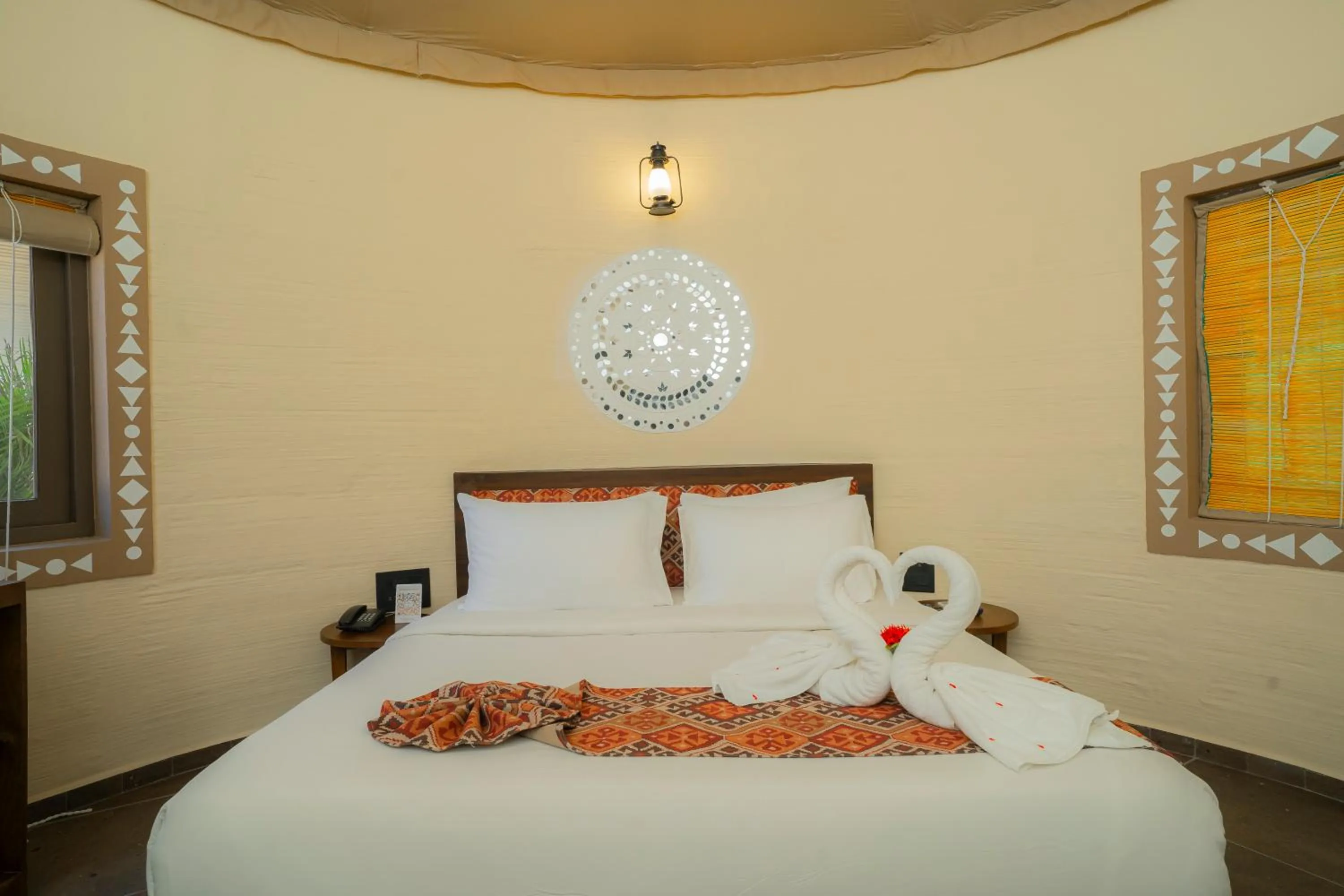 Bed in The Fern Seaside Luxurious Tent Resort Diu