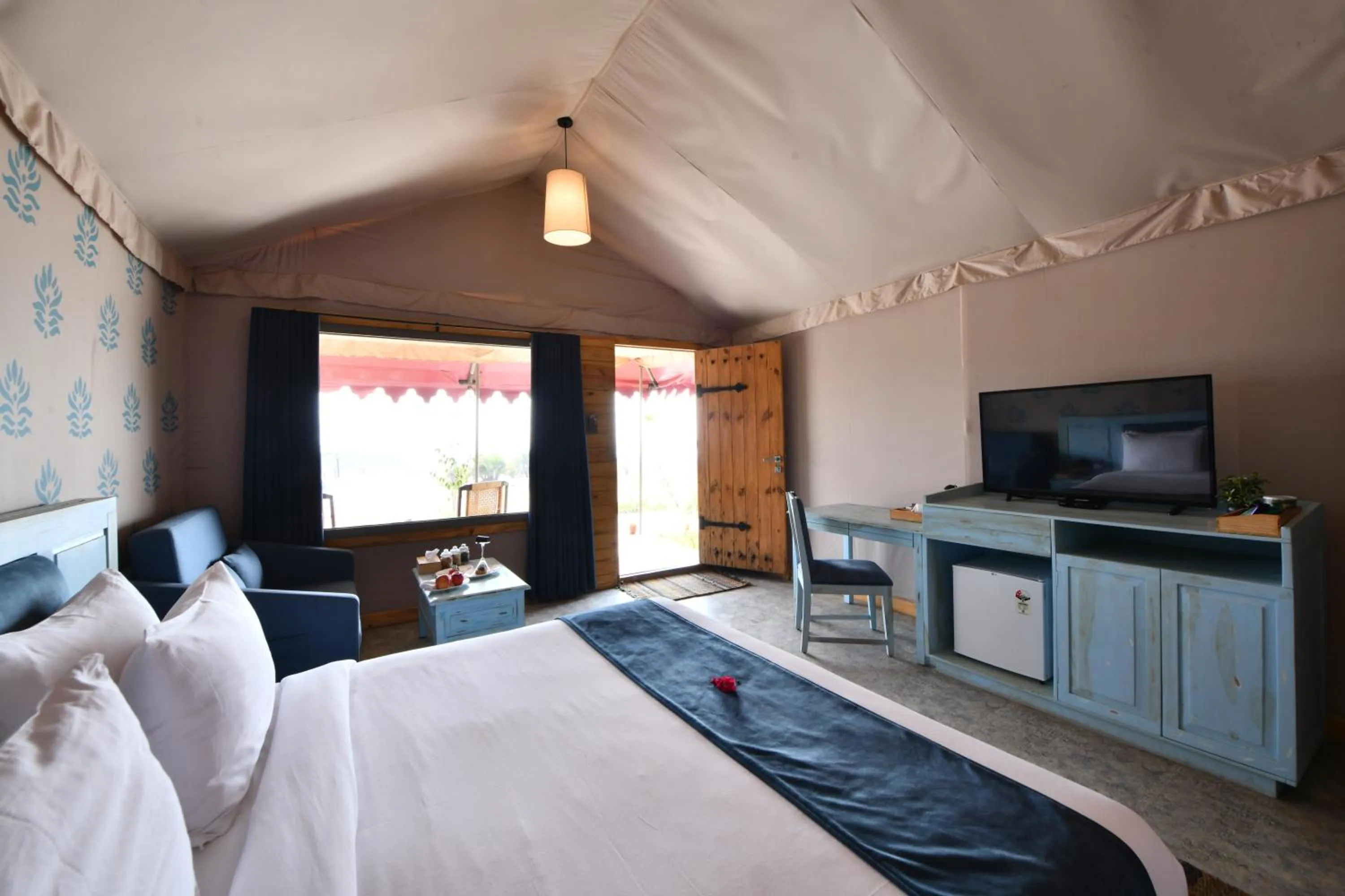 Bed in The Fern Seaside Luxurious Tent Resort Diu