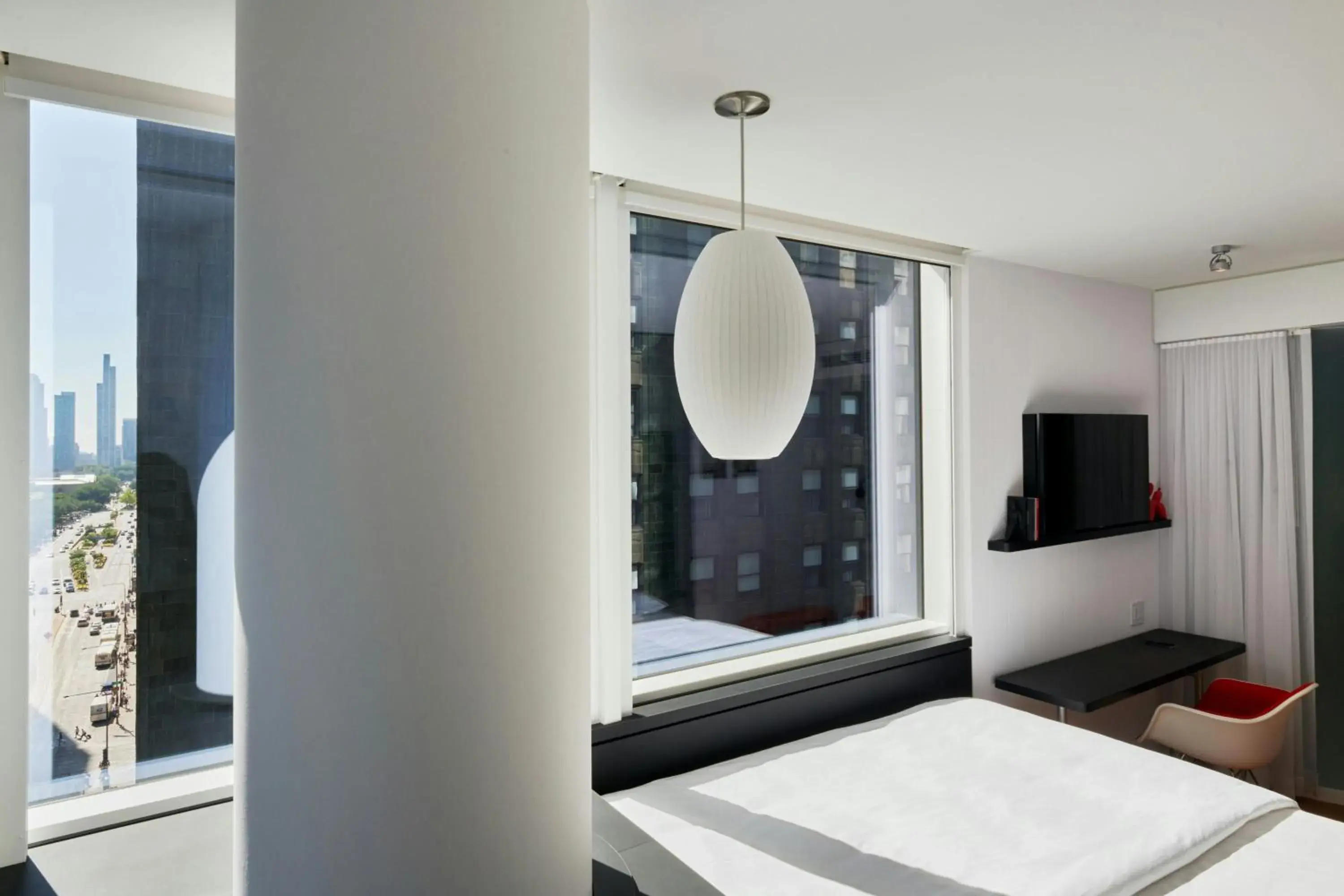 Bedroom, Bed in citizenM Chicago Downtown Bedroom, Bed in citizenM Chicago Downtown