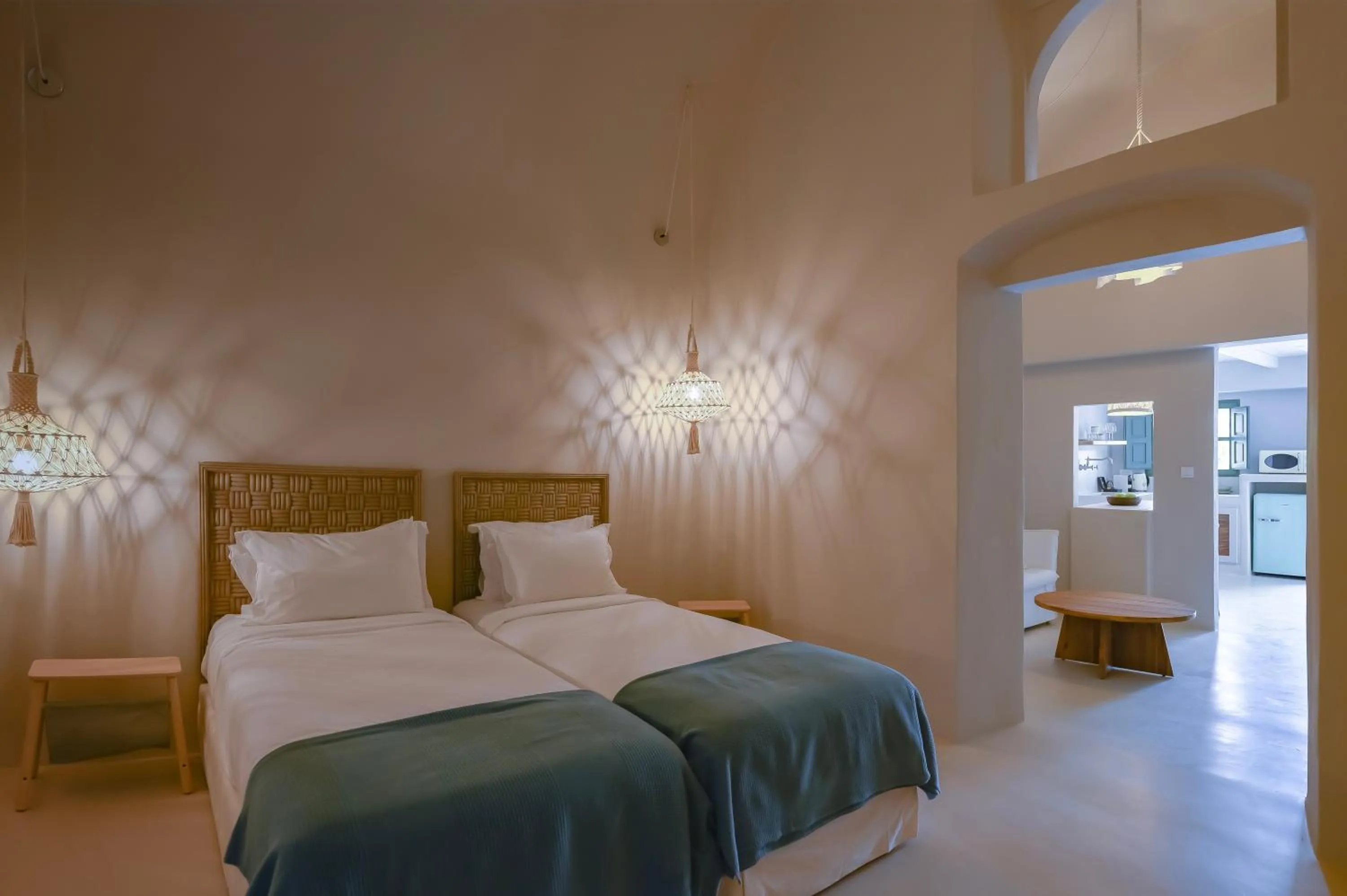 Bed in Elements Cave Suites