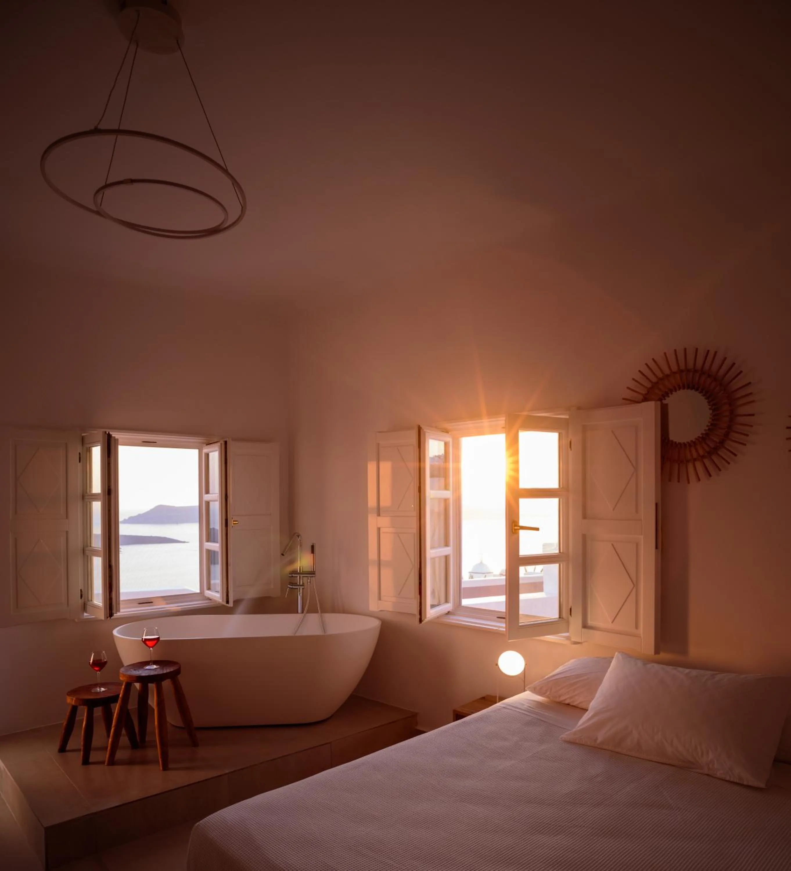 Bed in Anemos Family Suites