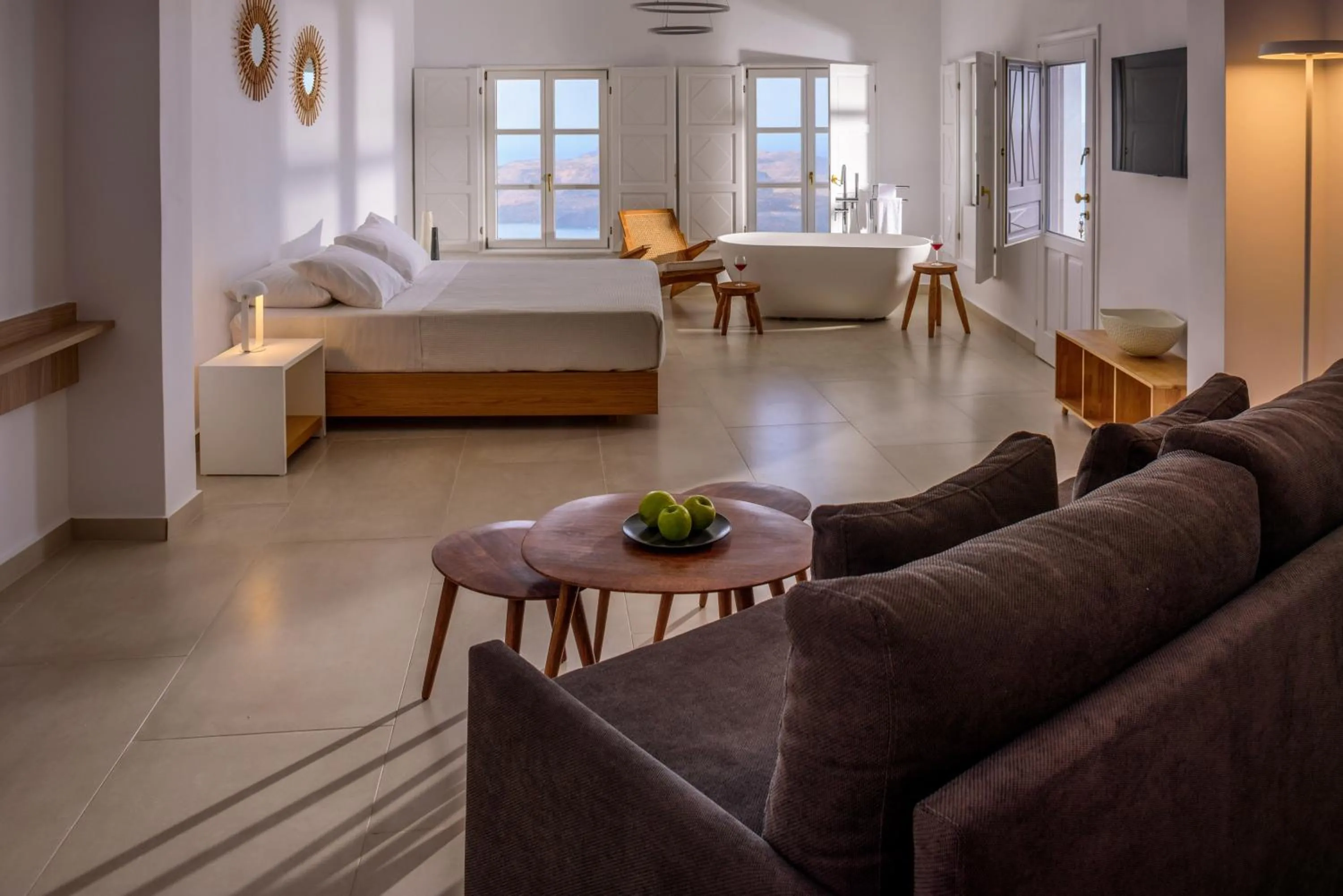 Bed in Anemos Family Suites