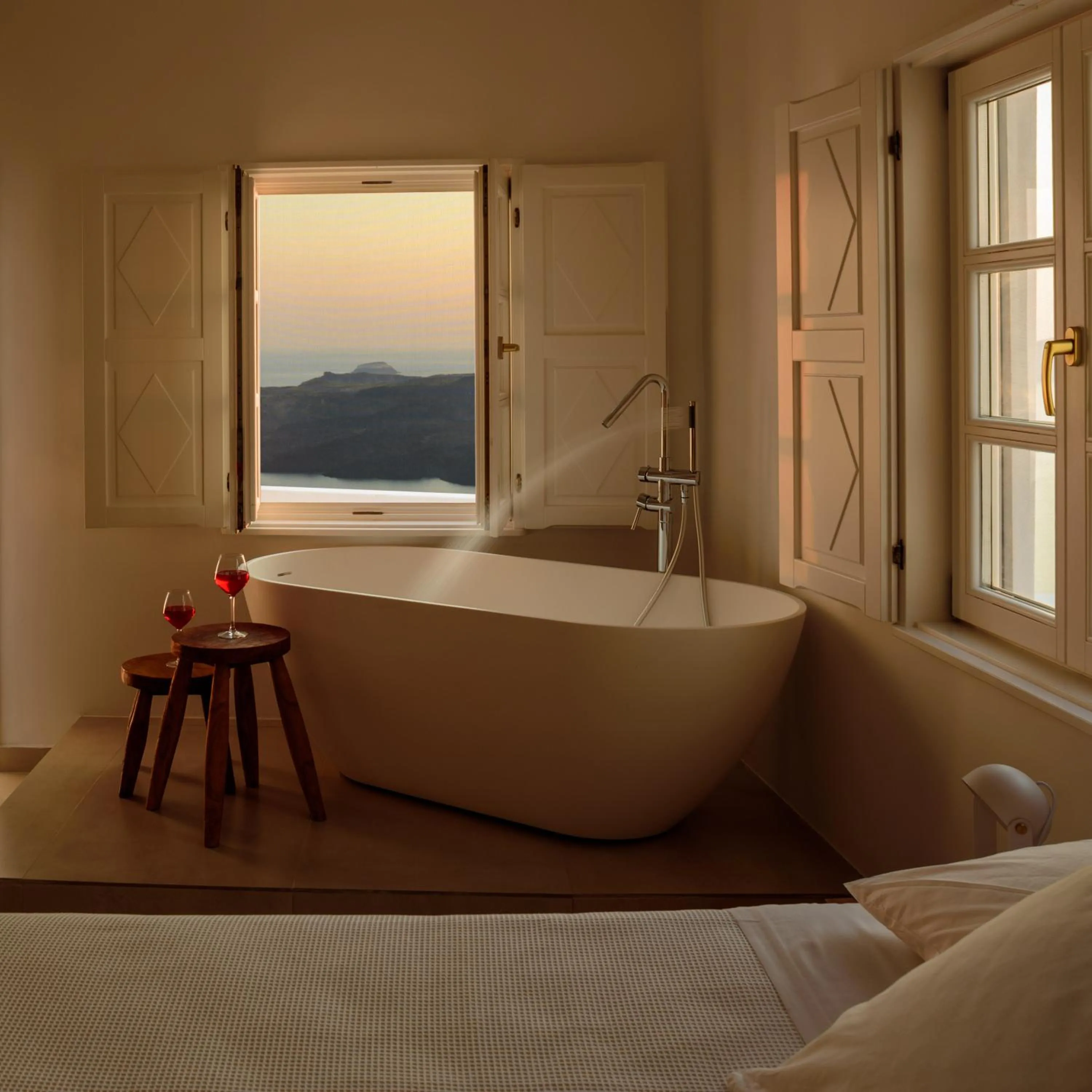 Bed in Anemos Family Suites