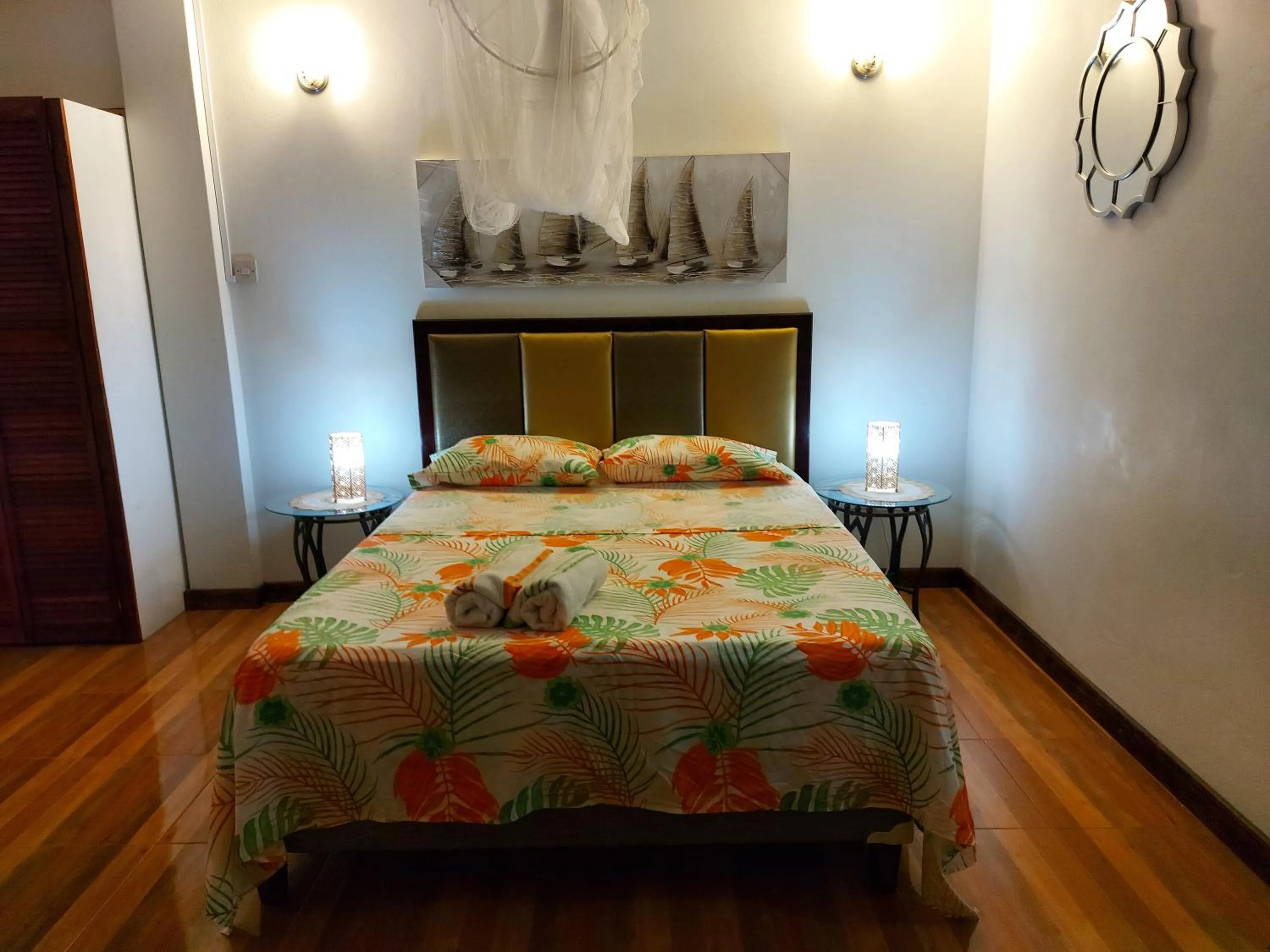 Bed in Amazing Beach View Apartments