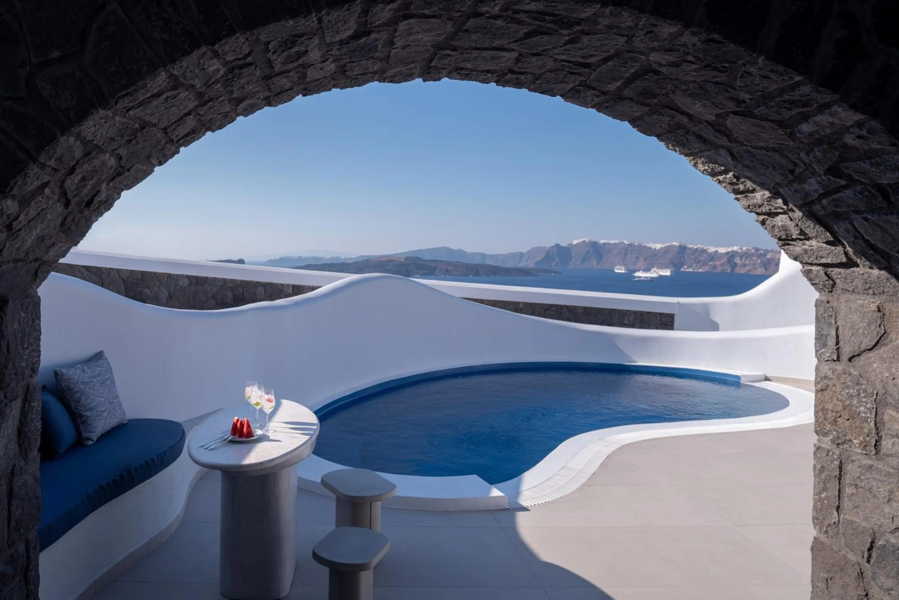 Pool view in Acro Blue Luxury Villas