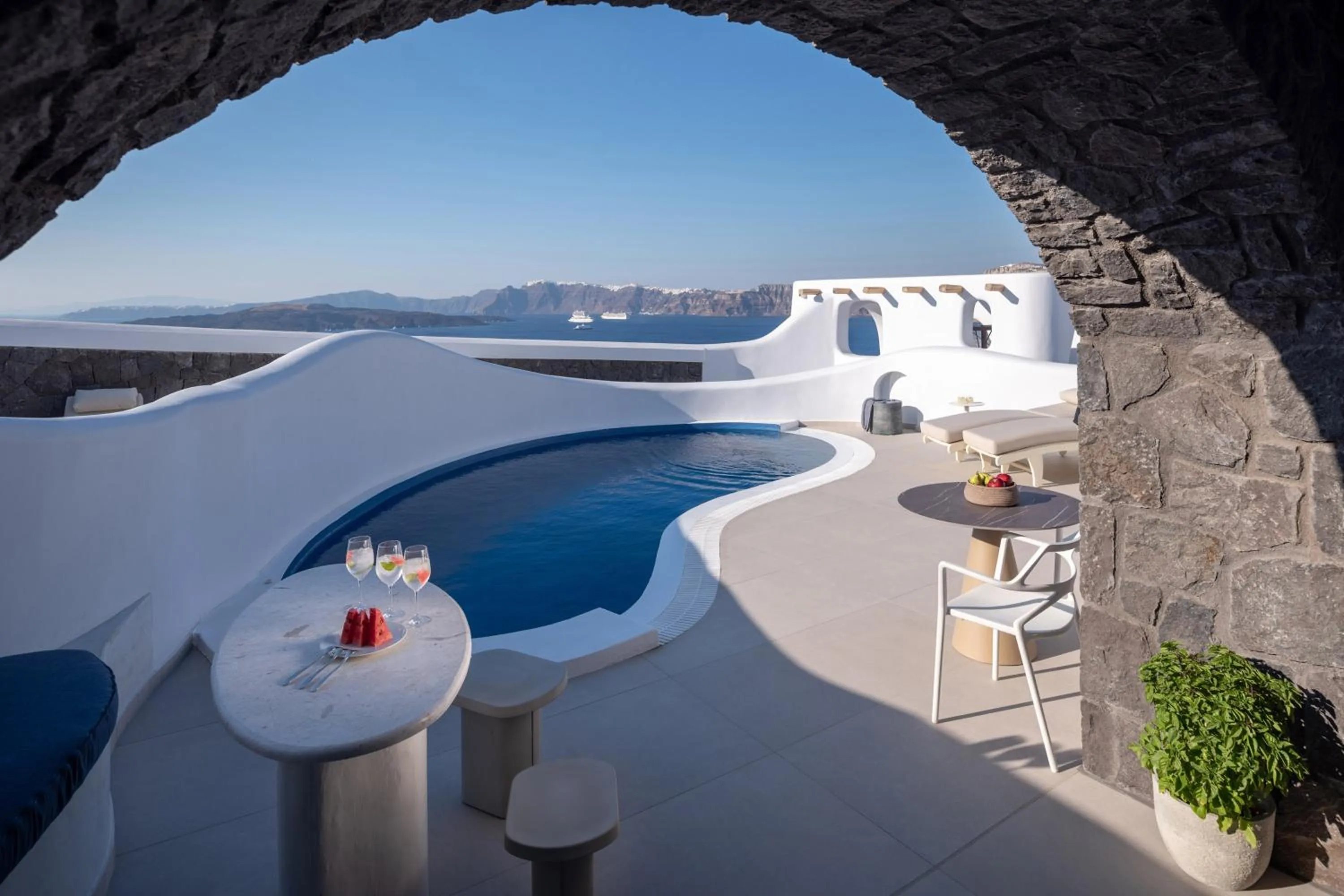 Pool view in Acro Blue Luxury Villas