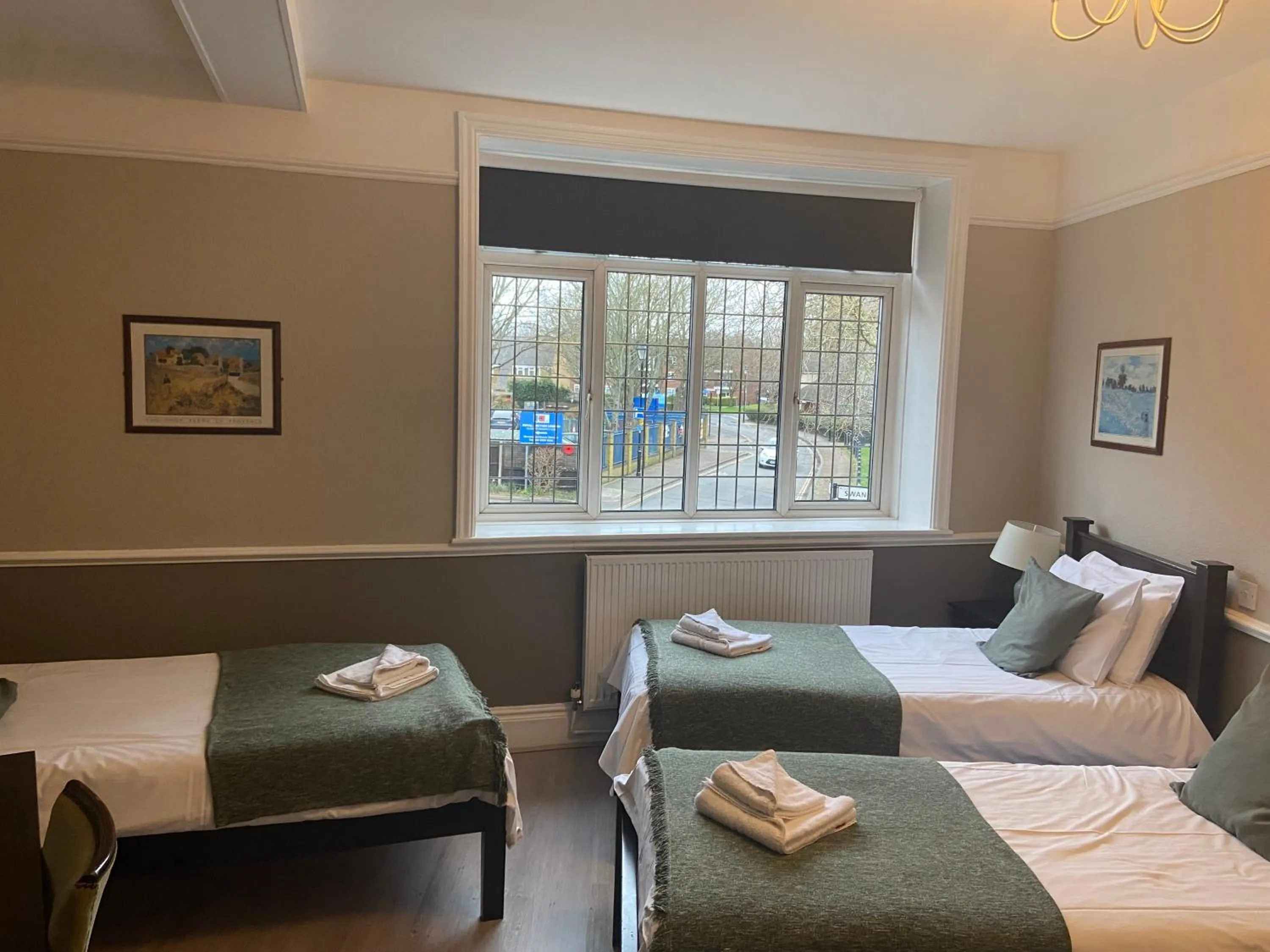 Bed in The Swan Inn Pub