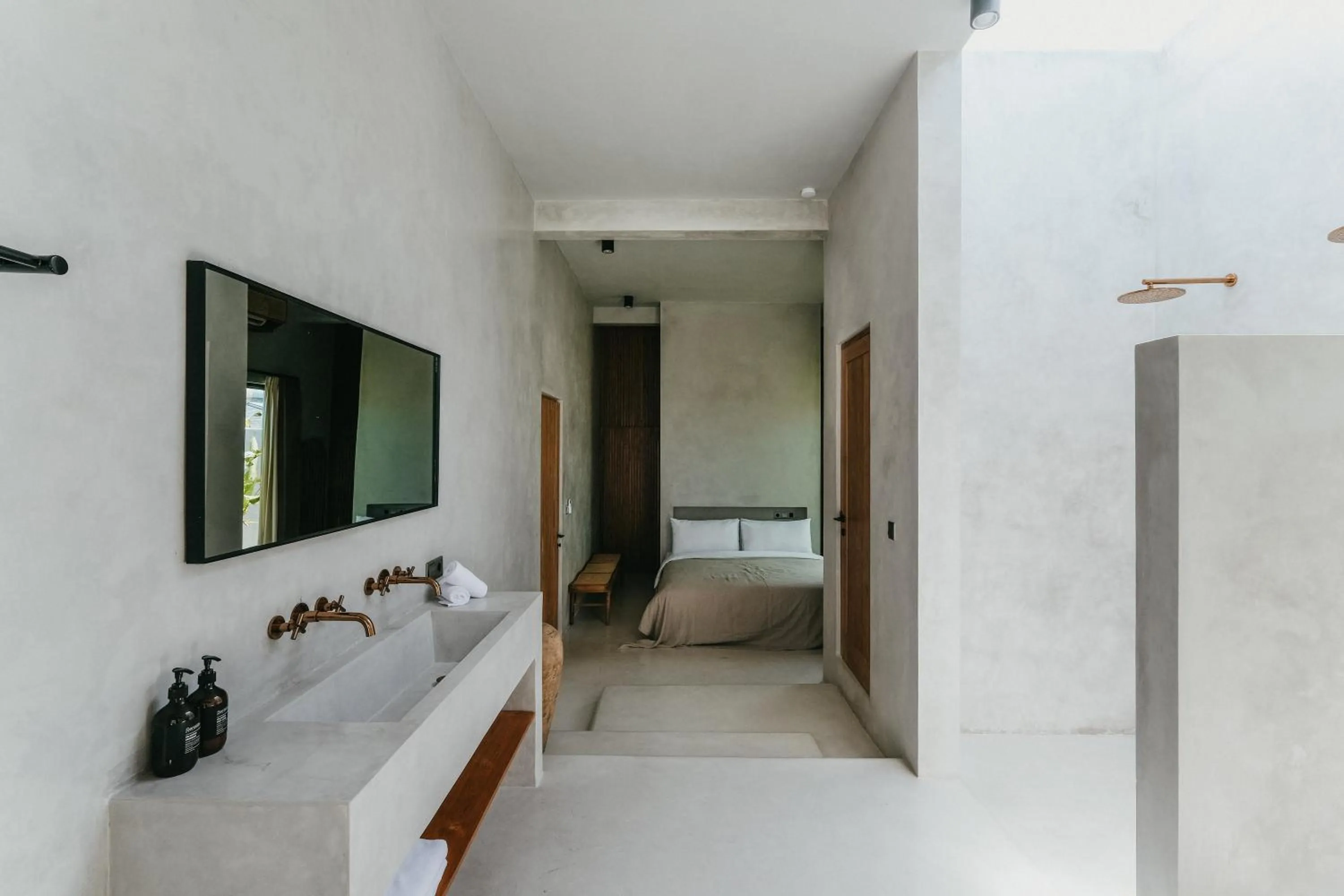 Bathroom, Bed in Concrete Retreat Umalas