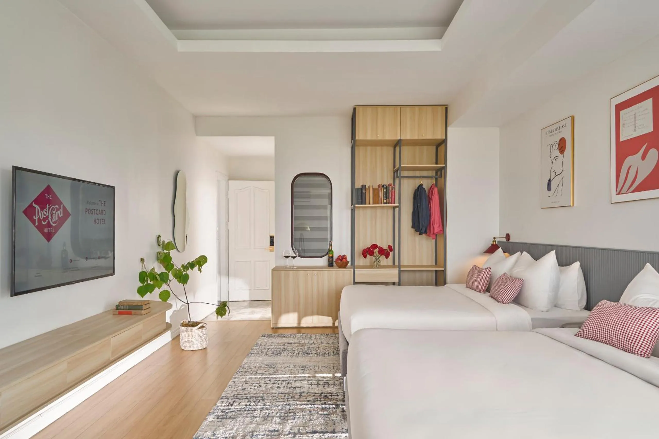 Bed in The Postcard Hotel