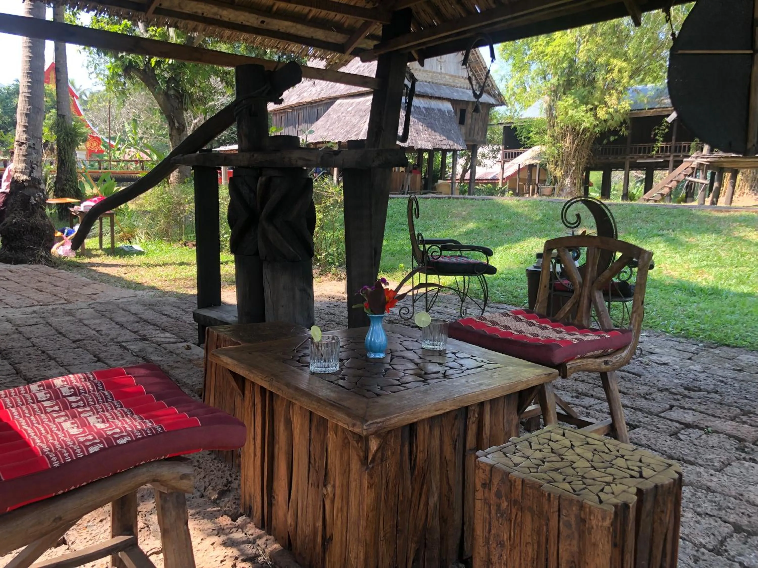 Patio in On The Mekong Resort