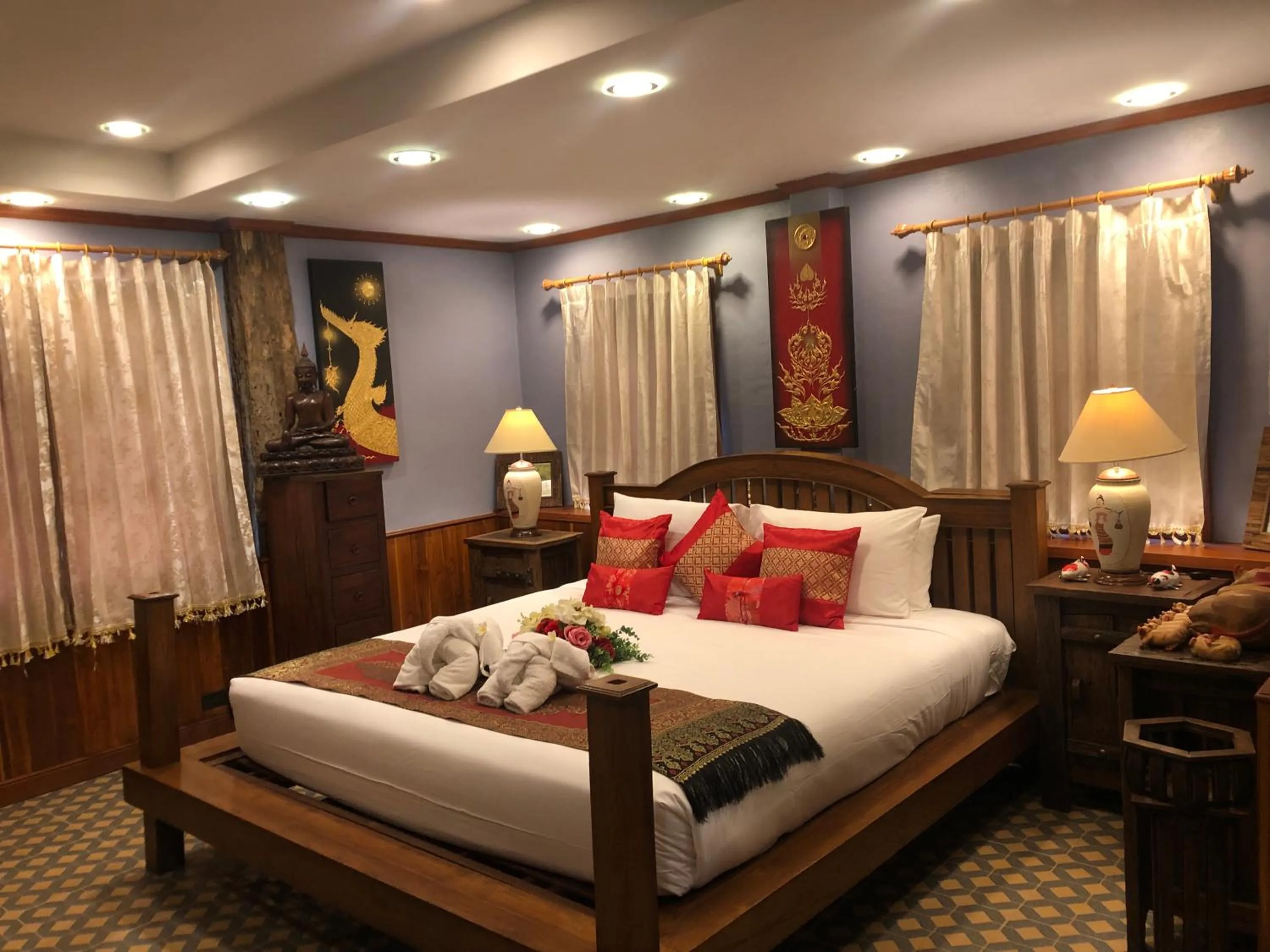Bed in On The Mekong Resort