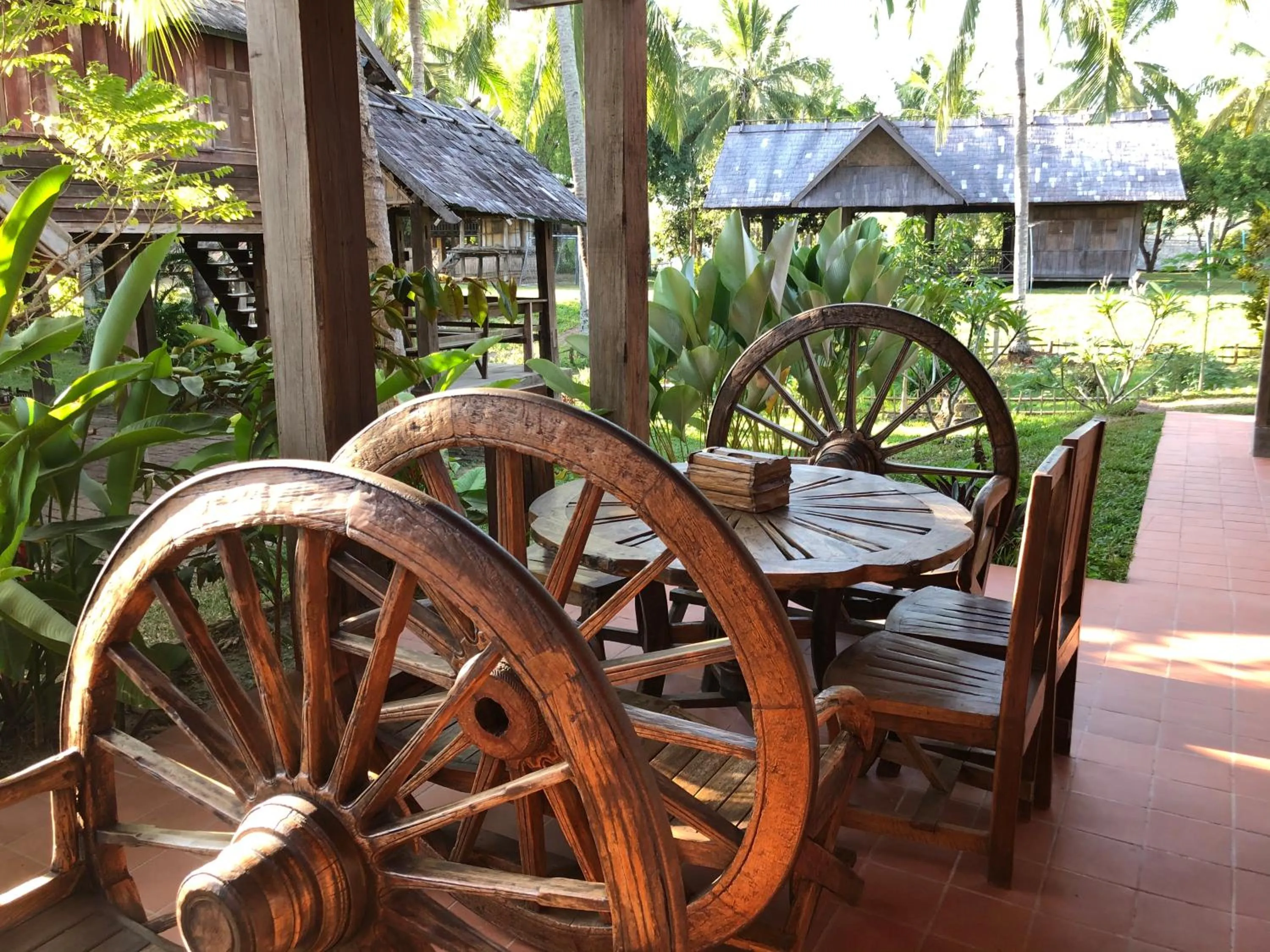Patio in On The Mekong Resort