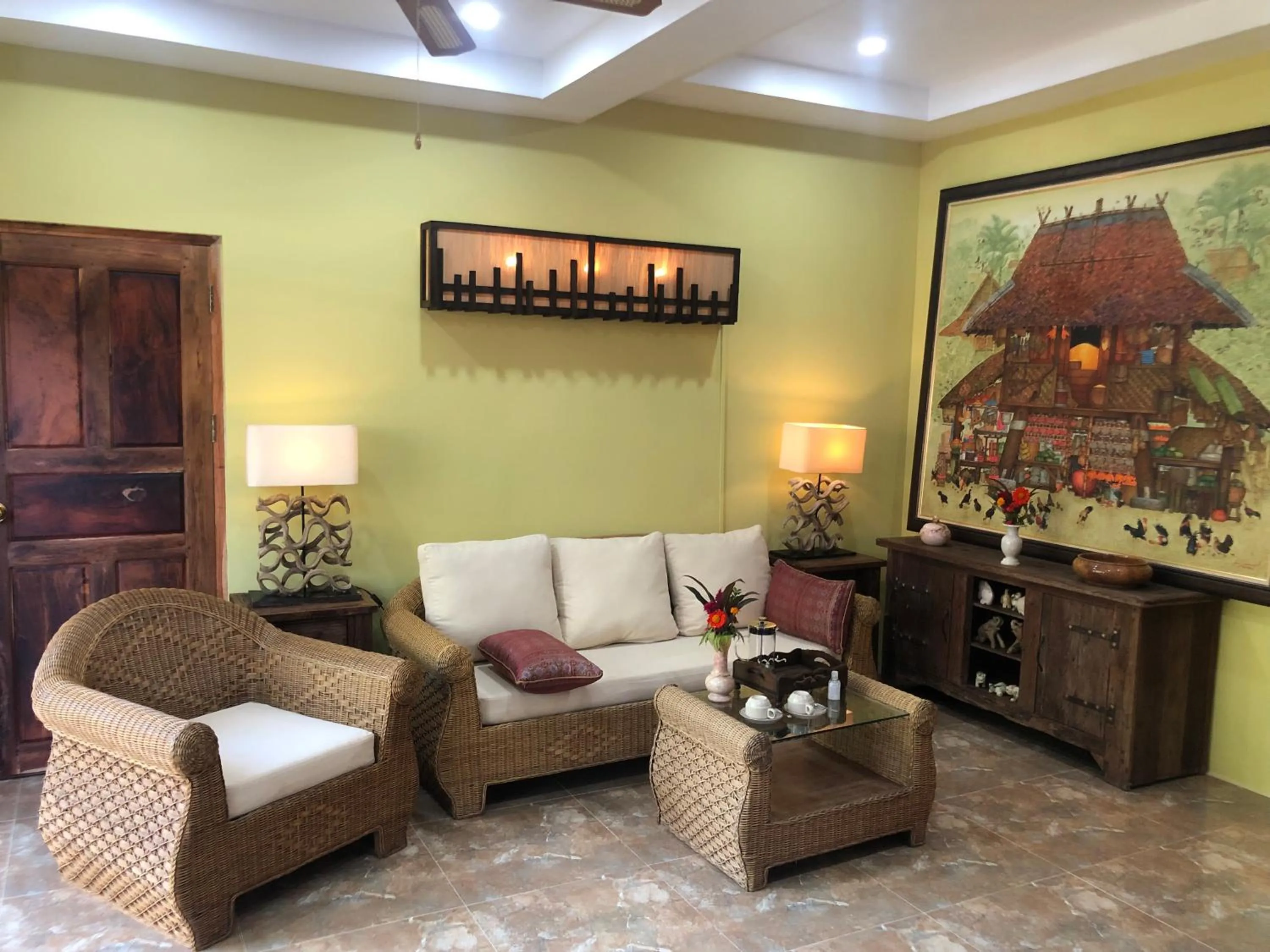 Living room in On The Mekong Resort