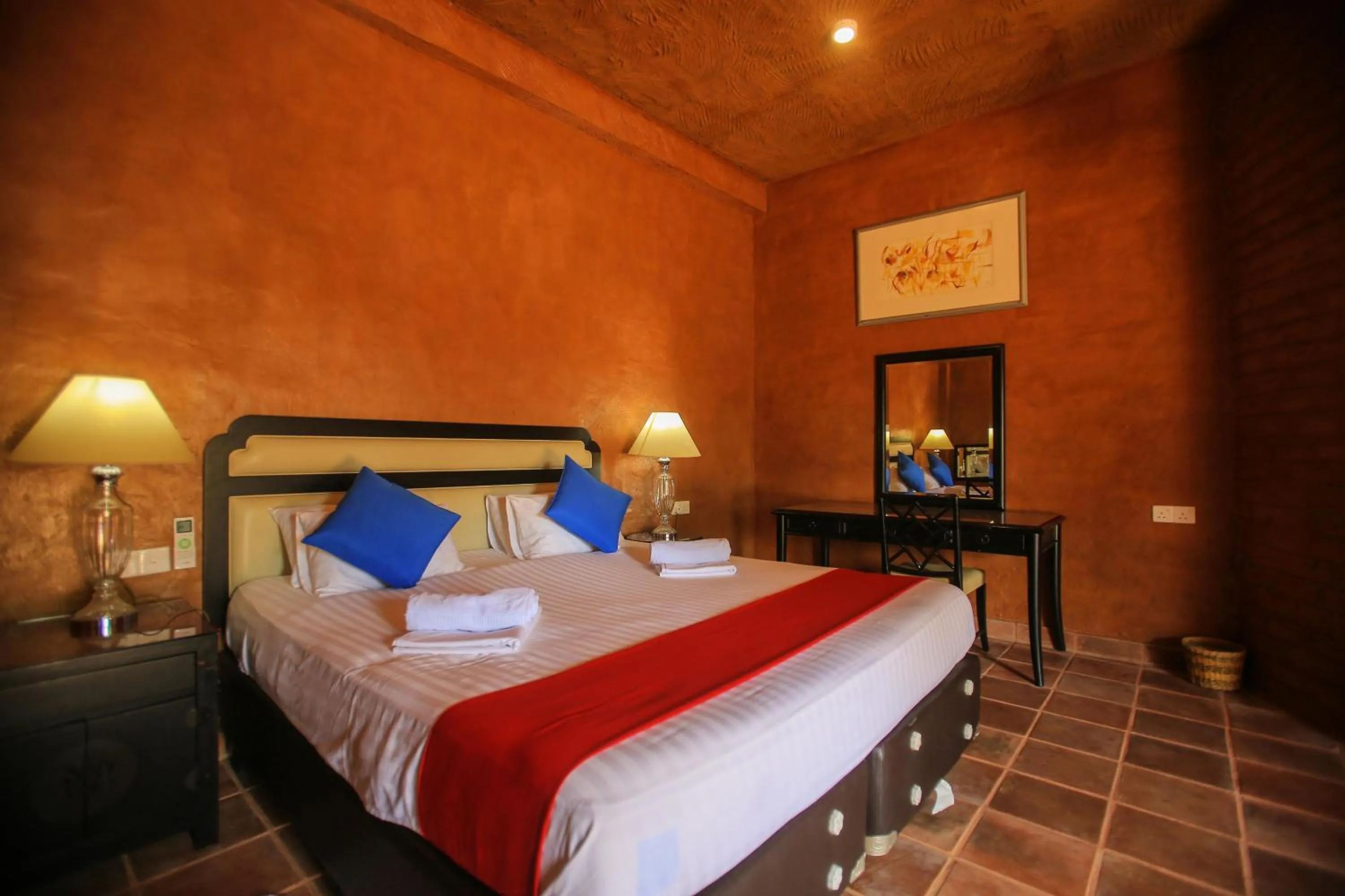 Bed in Jungle Hut Resort Sigiriya