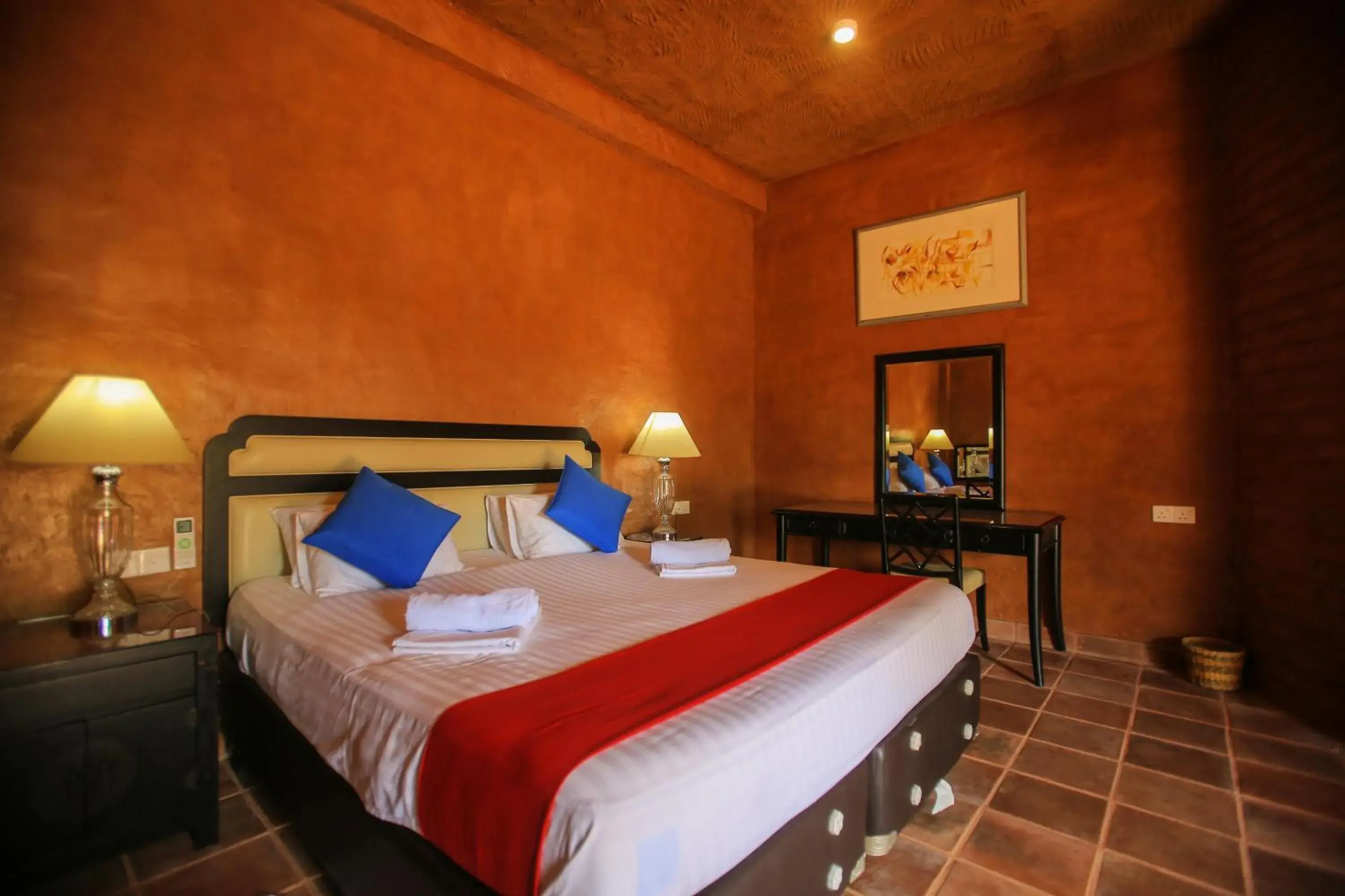 Bed in Jungle Hut Resort Sigiriya Bed in Jungle Hut Resort Sigiriya