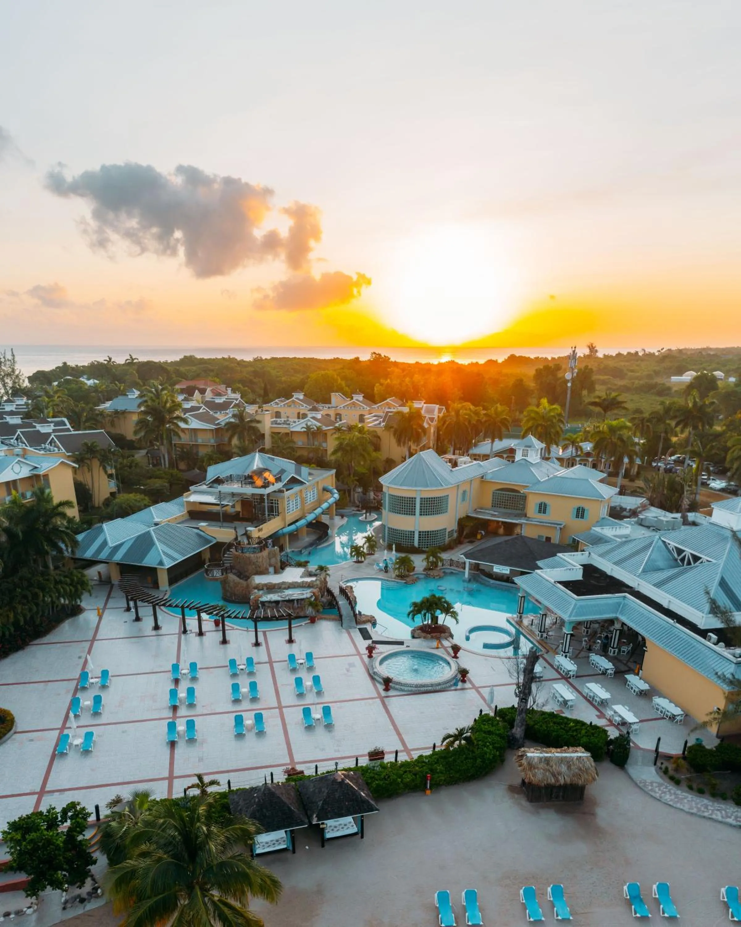 Sunset in Jewel Paradise Cove Adult Beach Resort & Spa